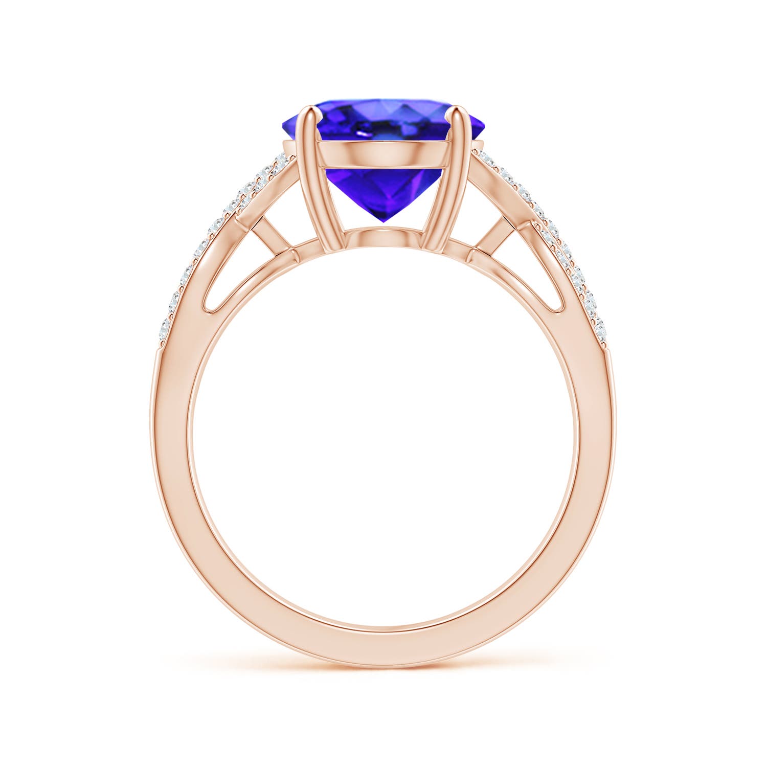 AAA - Tanzanite / 3.7 CT / 14 KT Rose Gold