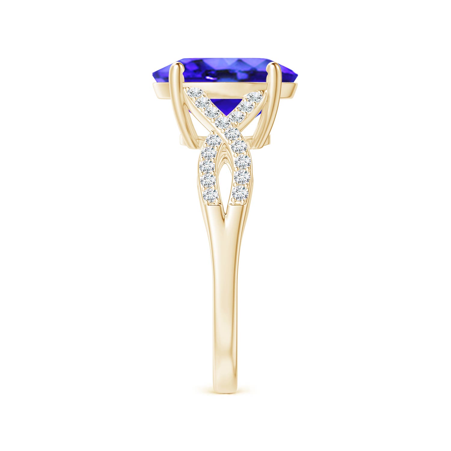 AAA - Tanzanite / 3.7 CT / 14 KT Yellow Gold