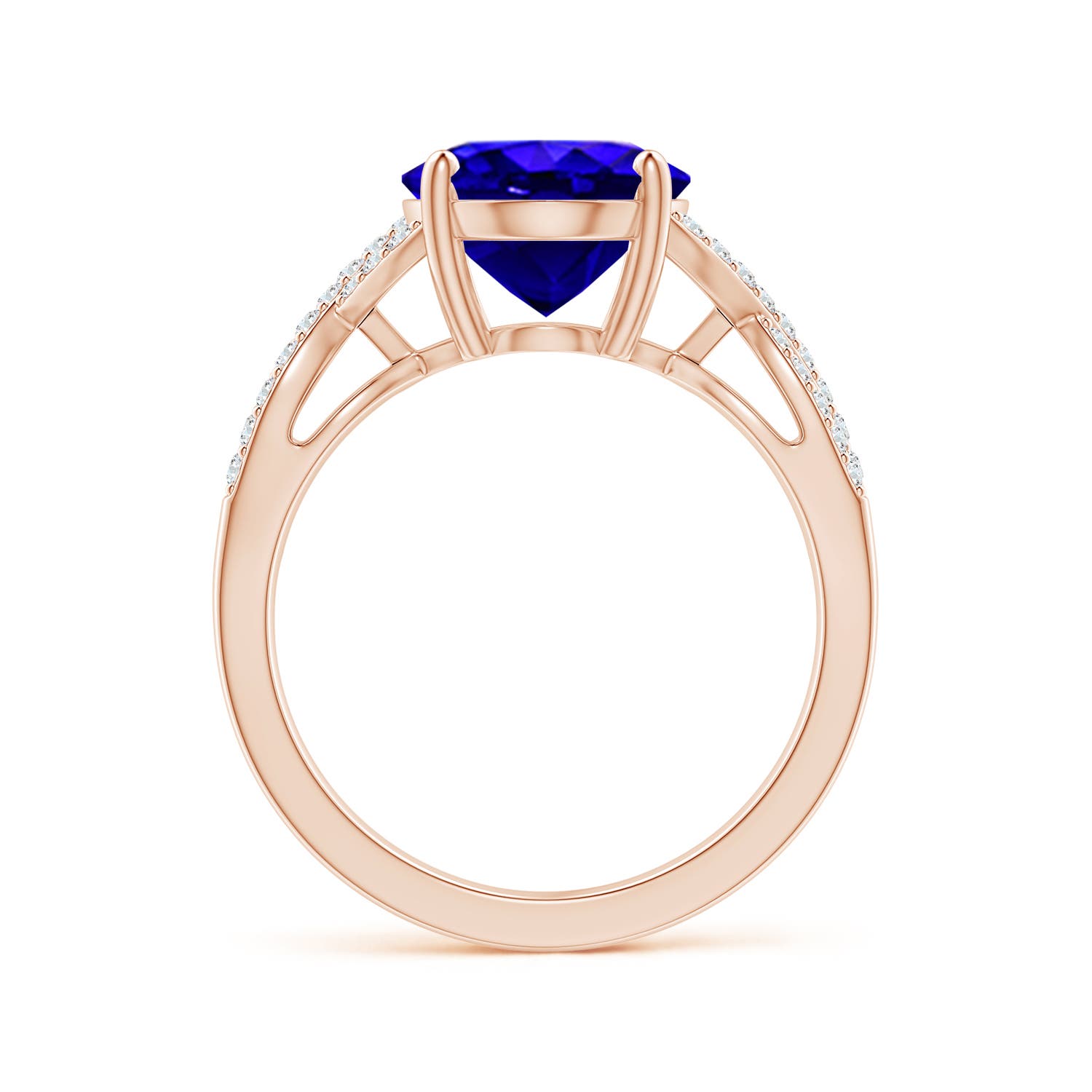 AAAA - Tanzanite / 3.7 CT / 14 KT Rose Gold