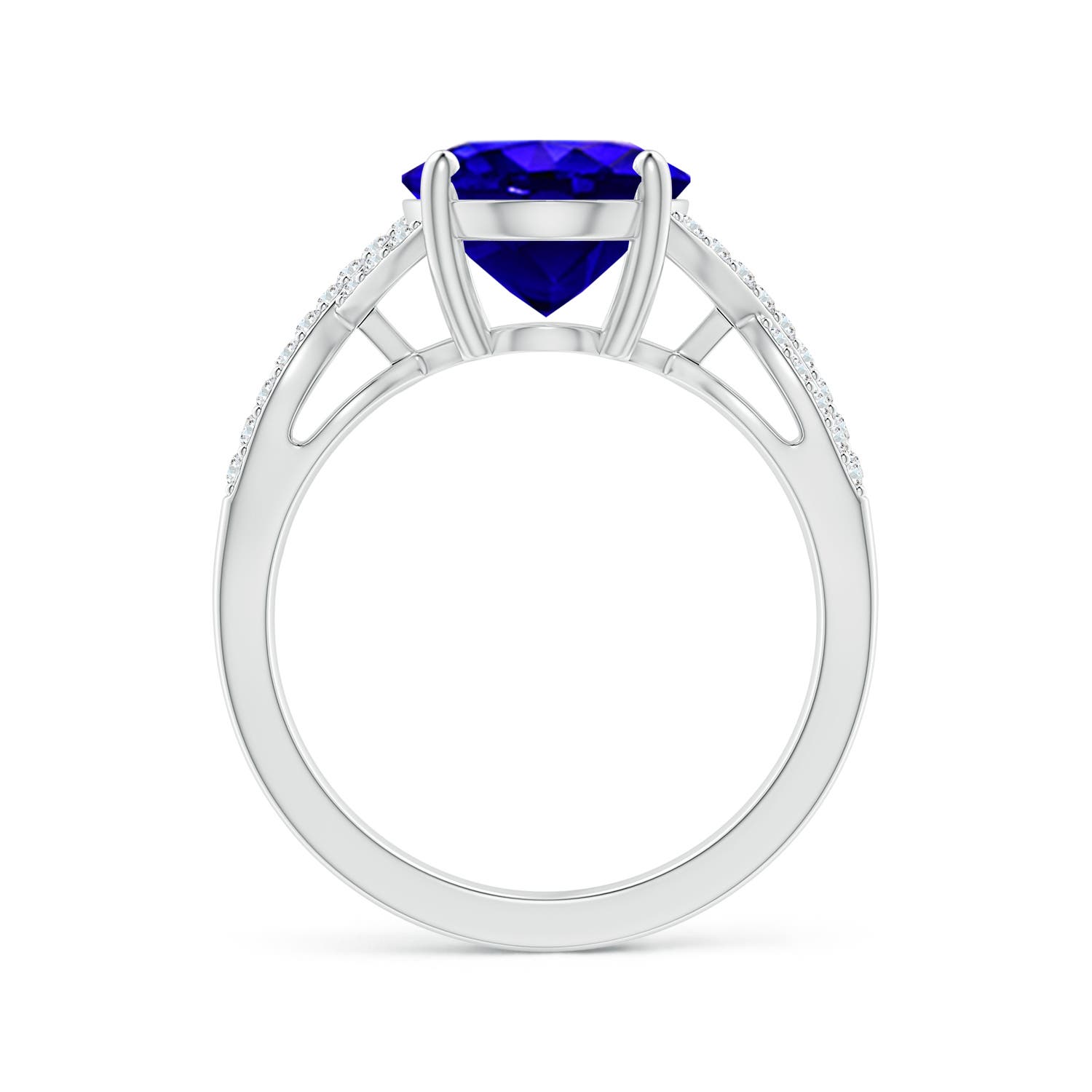 AAAA - Tanzanite / 3.7 CT / 14 KT White Gold