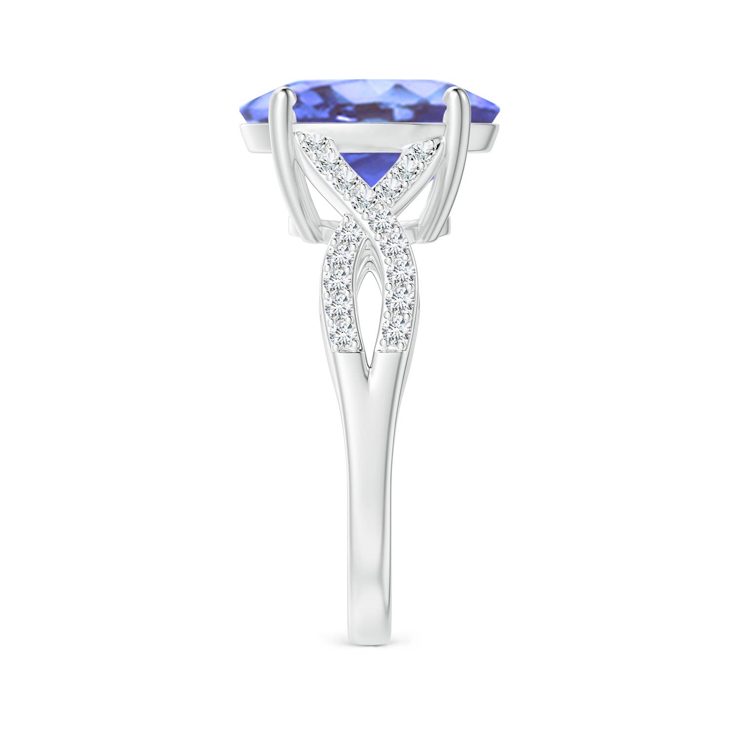 A - Tanzanite / 5.07 CT / 14 KT White Gold