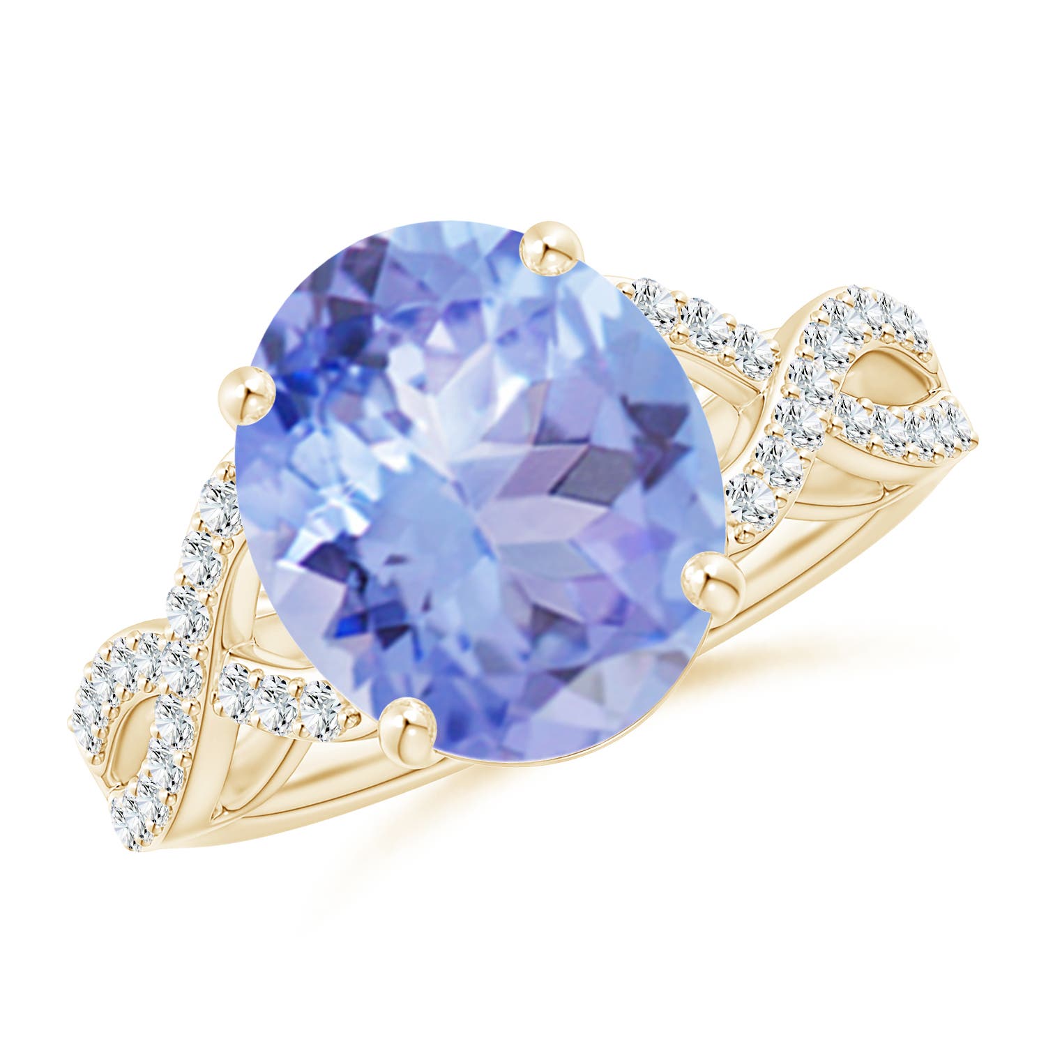 A - Tanzanite / 5.07 CT / 14 KT Yellow Gold