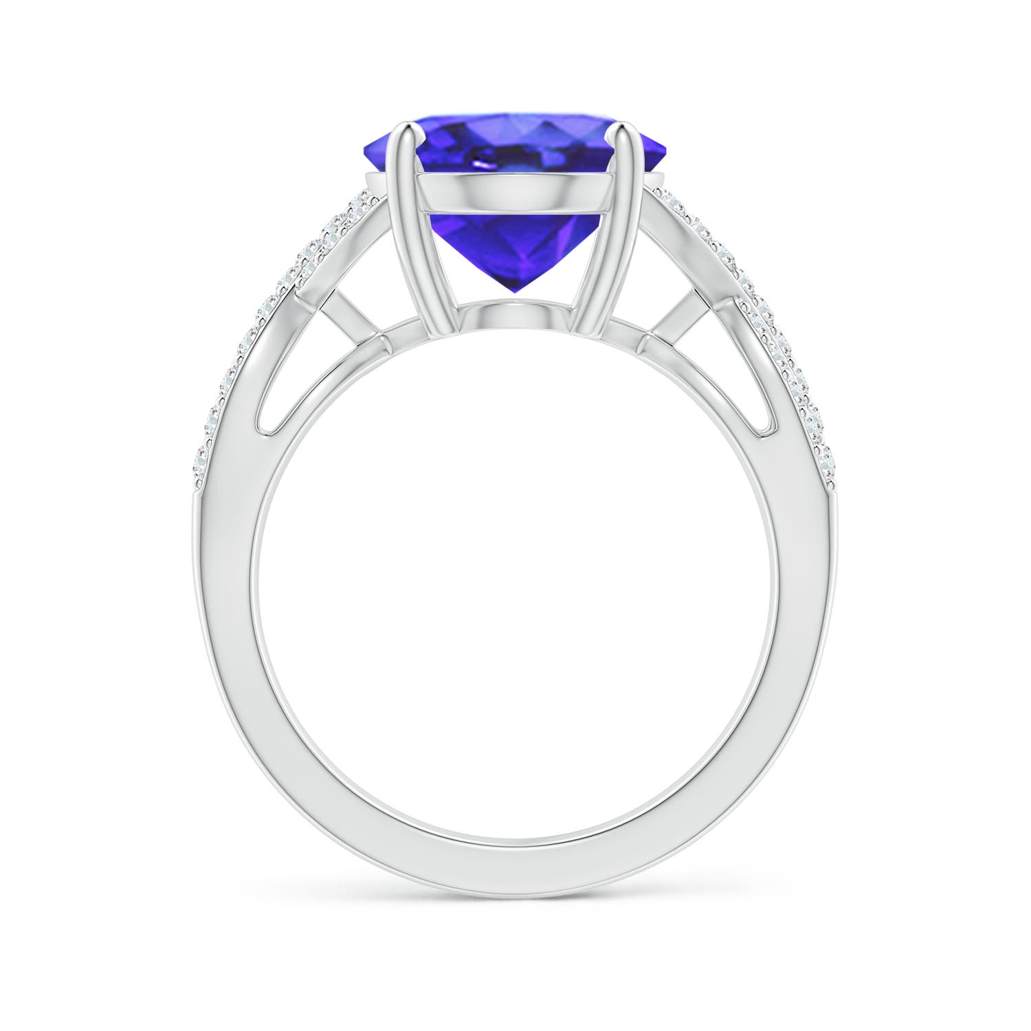 AA - Tanzanite / 5.07 CT / 14 KT White Gold