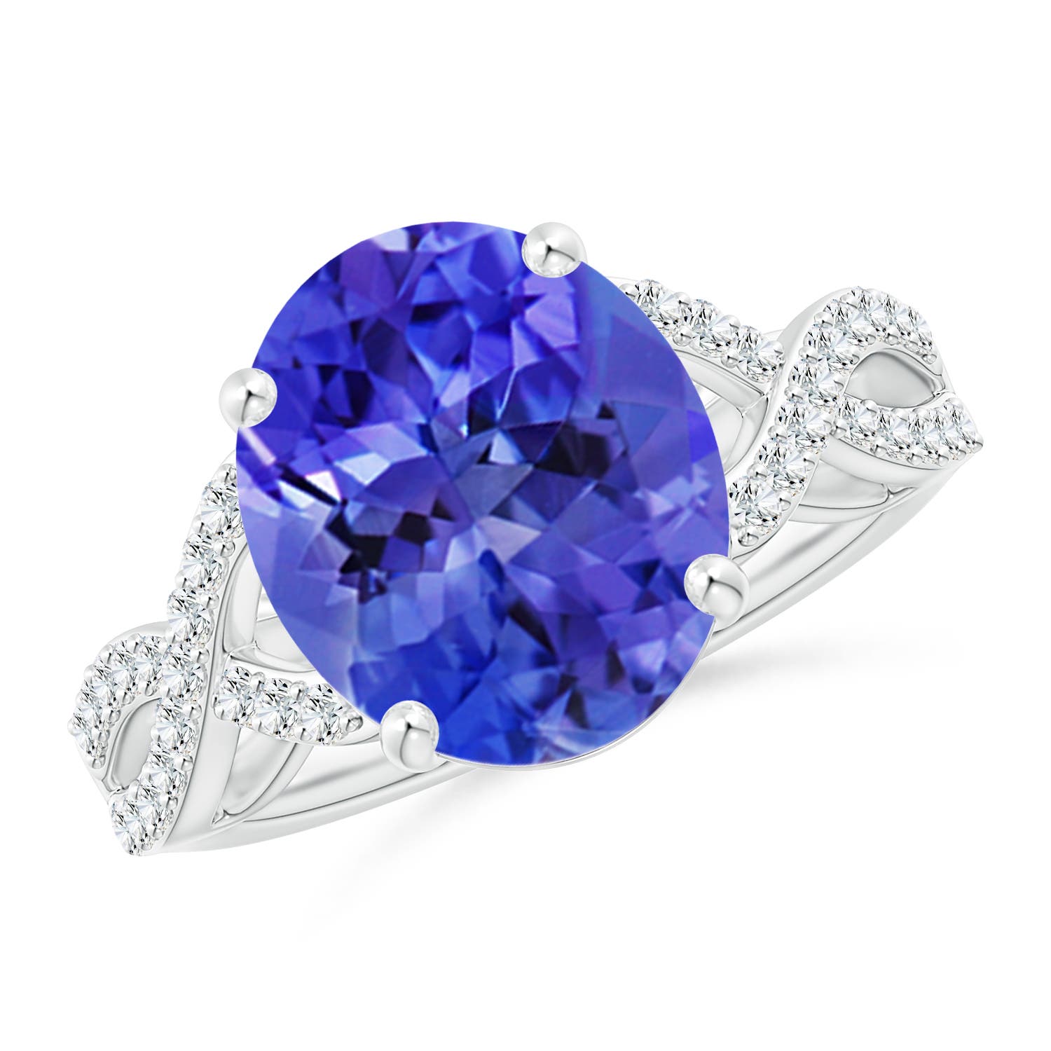 AAA - Tanzanite / 5.07 CT / 14 KT White Gold