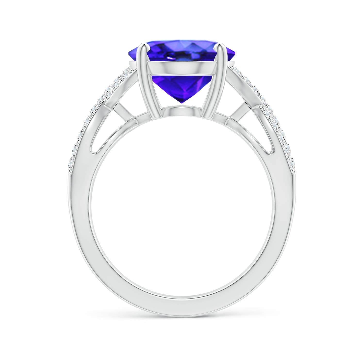 AAA - Tanzanite / 5.07 CT / 14 KT White Gold