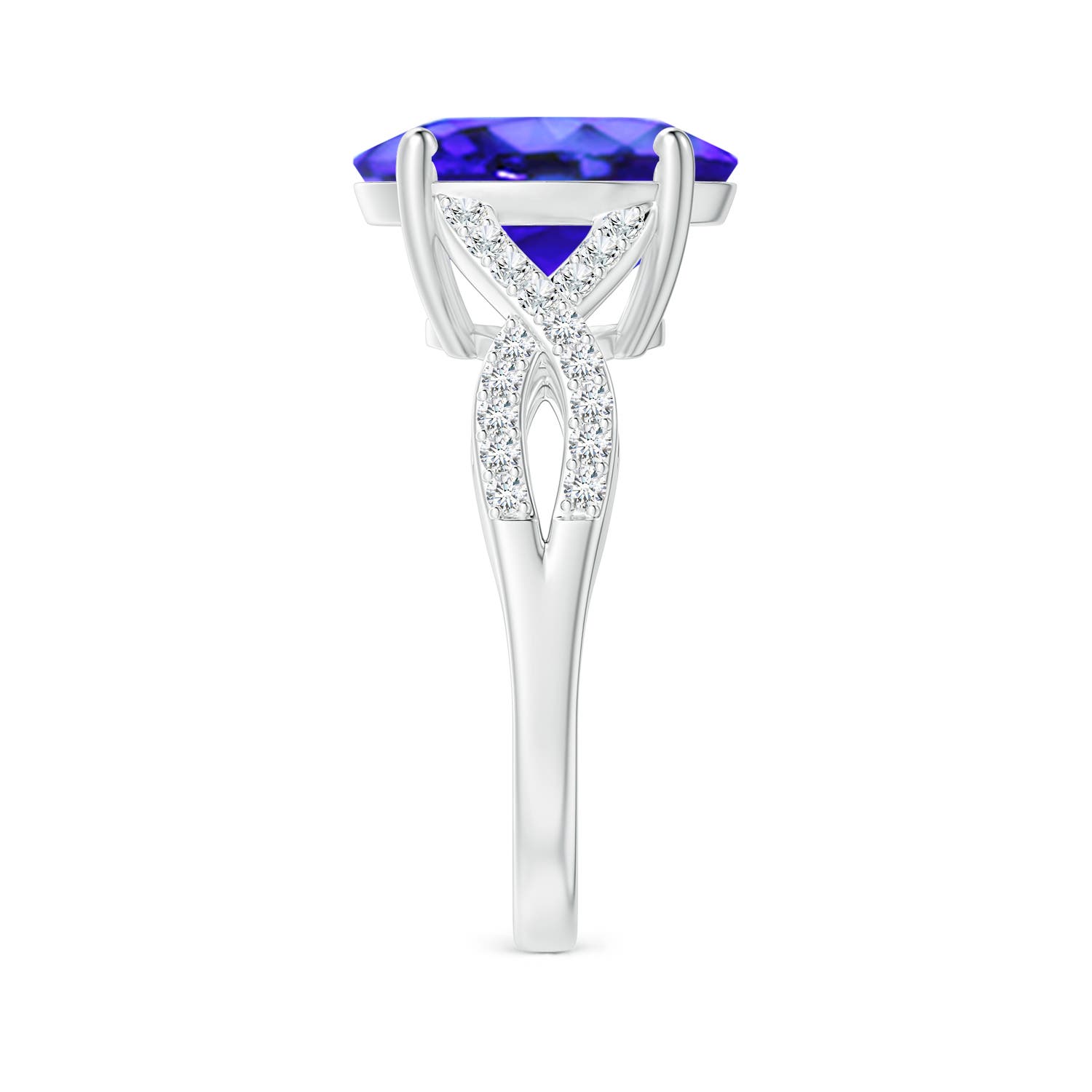 AAA - Tanzanite / 5.07 CT / 14 KT White Gold