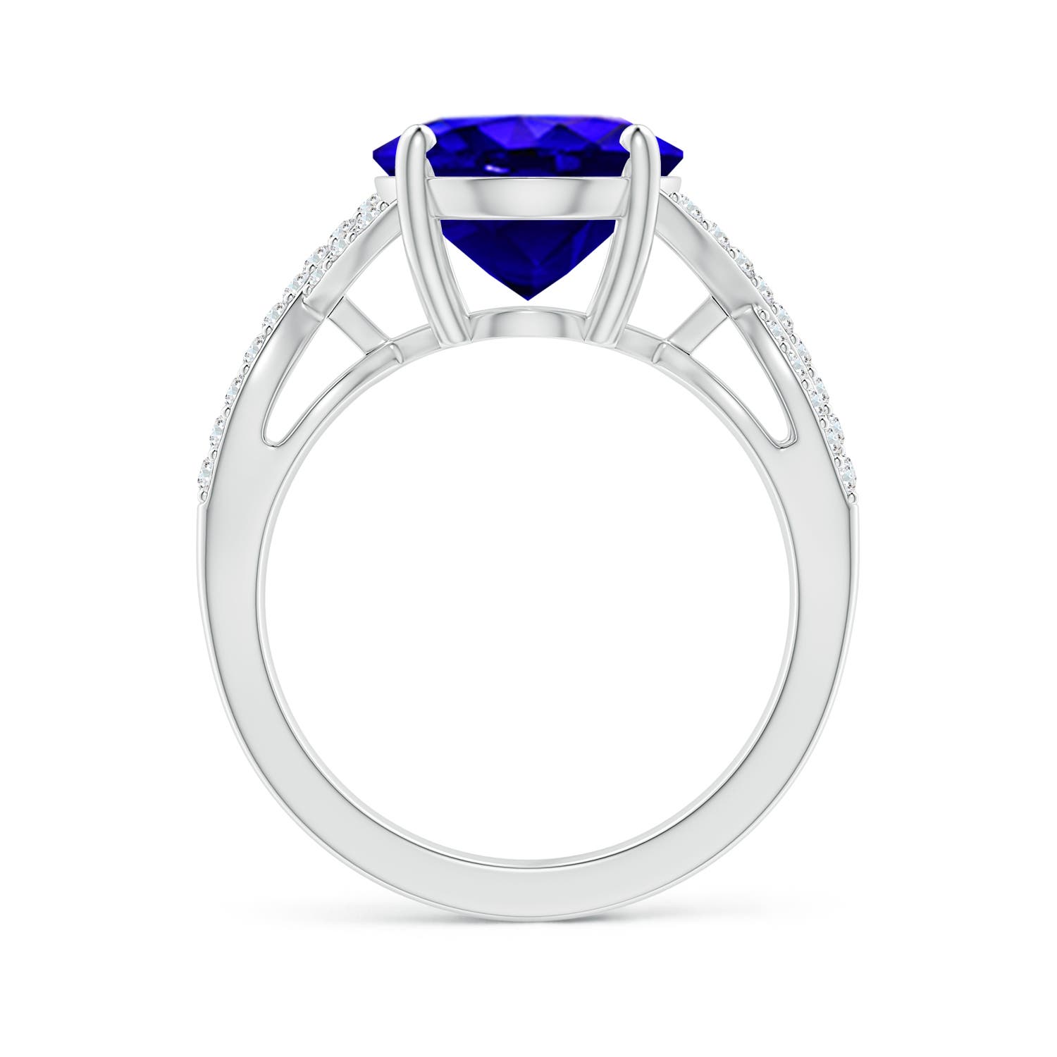 AAAA - Tanzanite / 5.07 CT / 14 KT White Gold