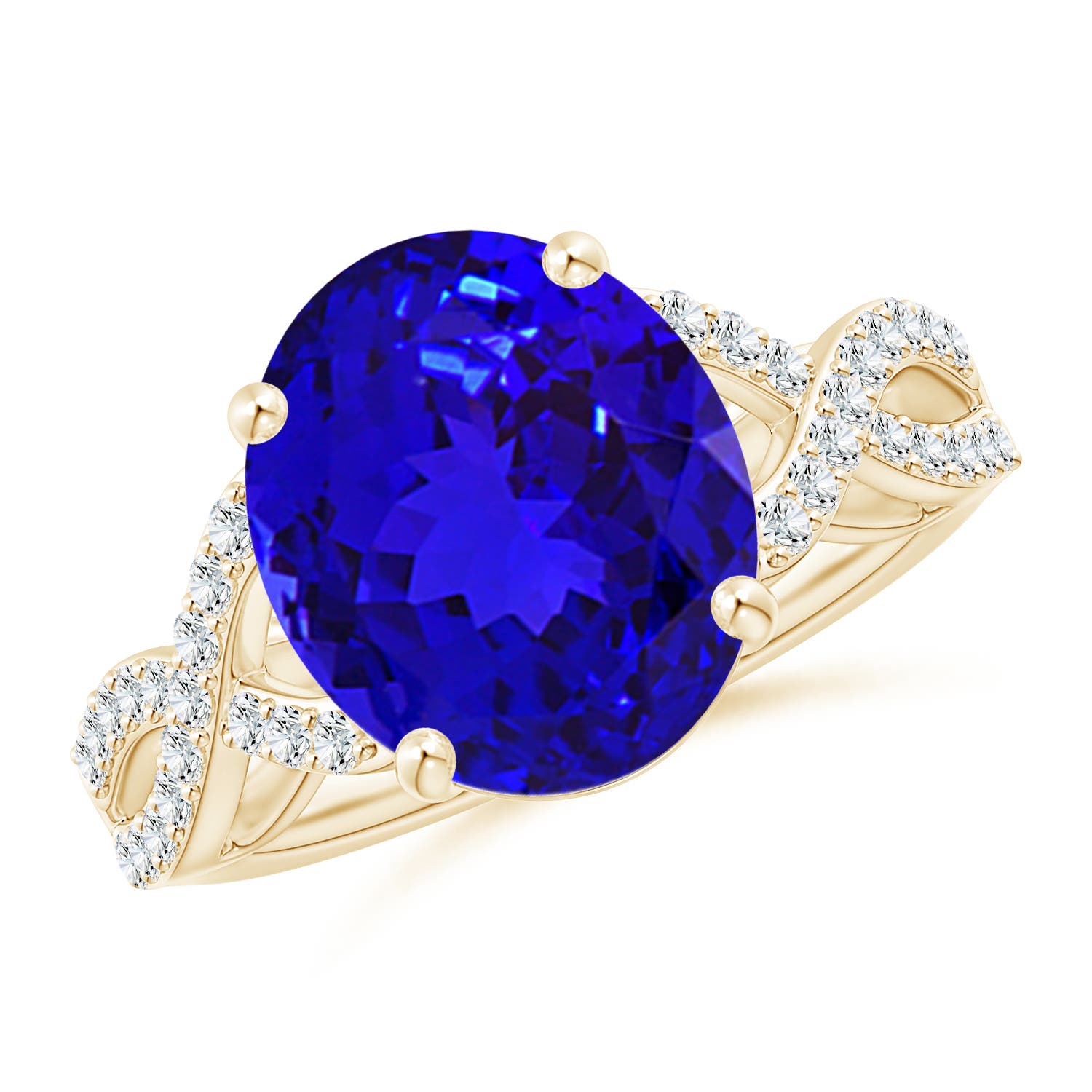 AAAA - Tanzanite / 5.07 CT / 14 KT Yellow Gold