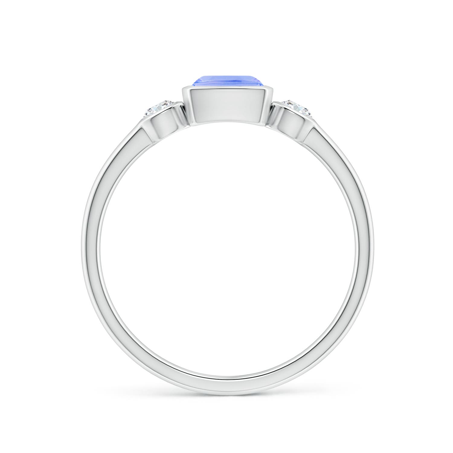 A - Tanzanite / 0.94 CT / 14 KT White Gold