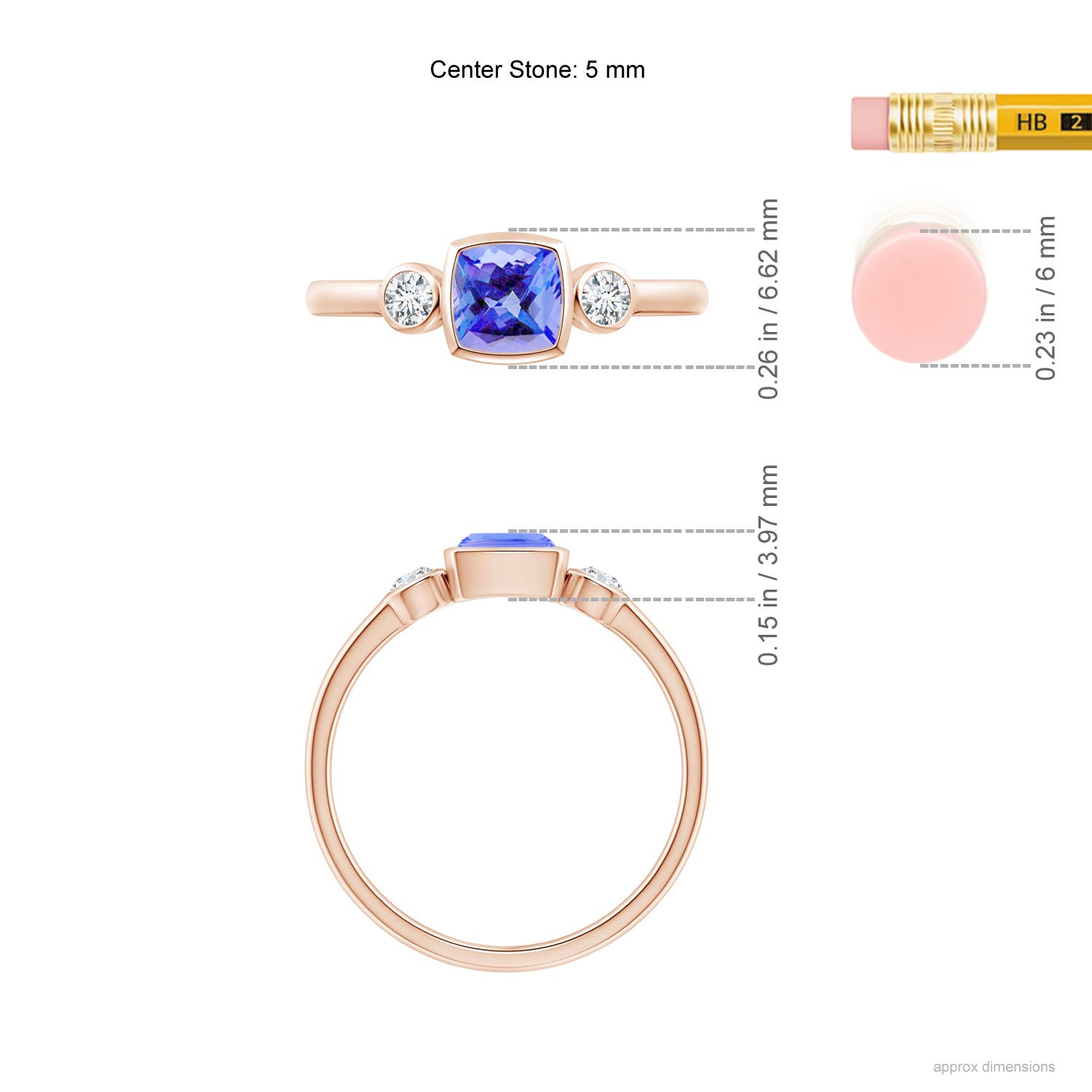 AA - Tanzanite / 0.94 CT / 14 KT Rose Gold