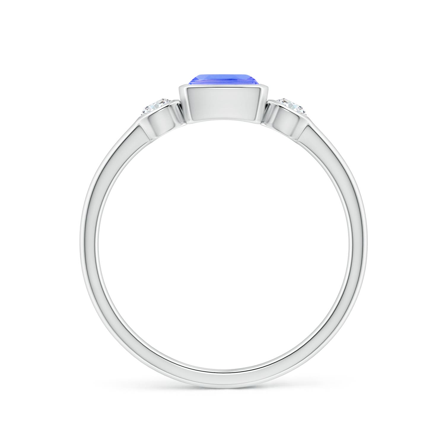 AA - Tanzanite / 0.94 CT / 14 KT White Gold