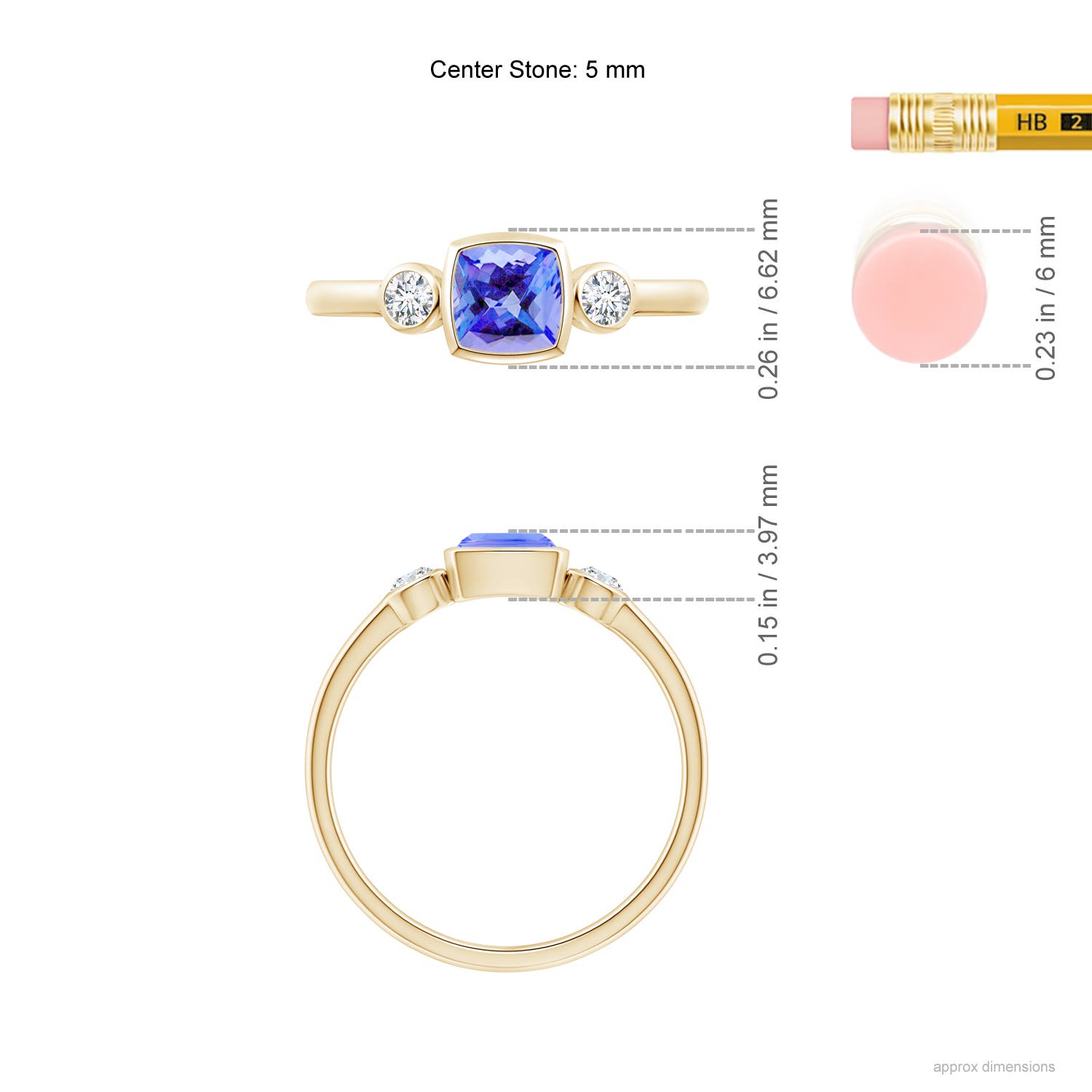 AA - Tanzanite / 0.94 CT / 14 KT Yellow Gold