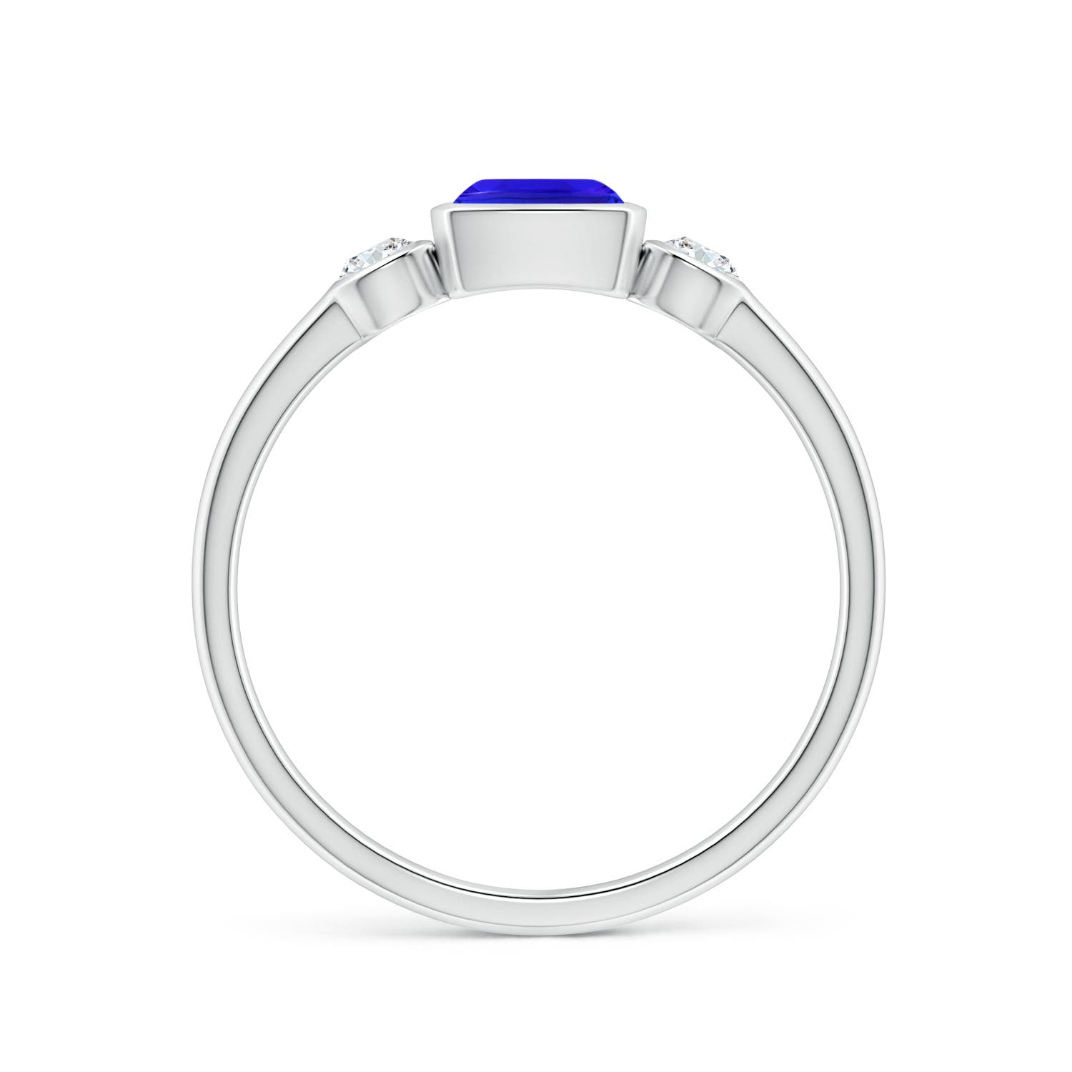 AAA - Tanzanite / 0.94 CT / 14 KT White Gold