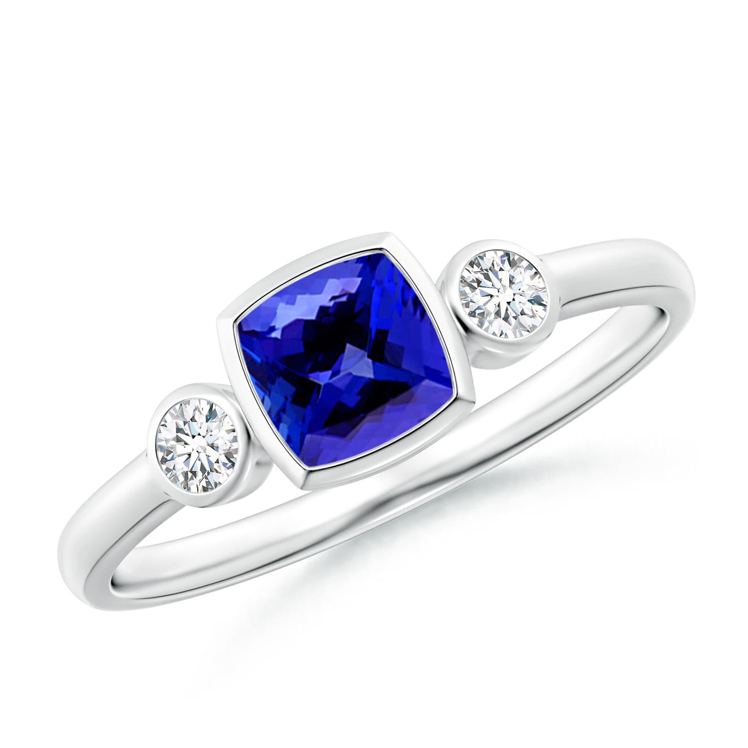 AAAA - Tanzanite / 0.94 CT / 14 KT White Gold