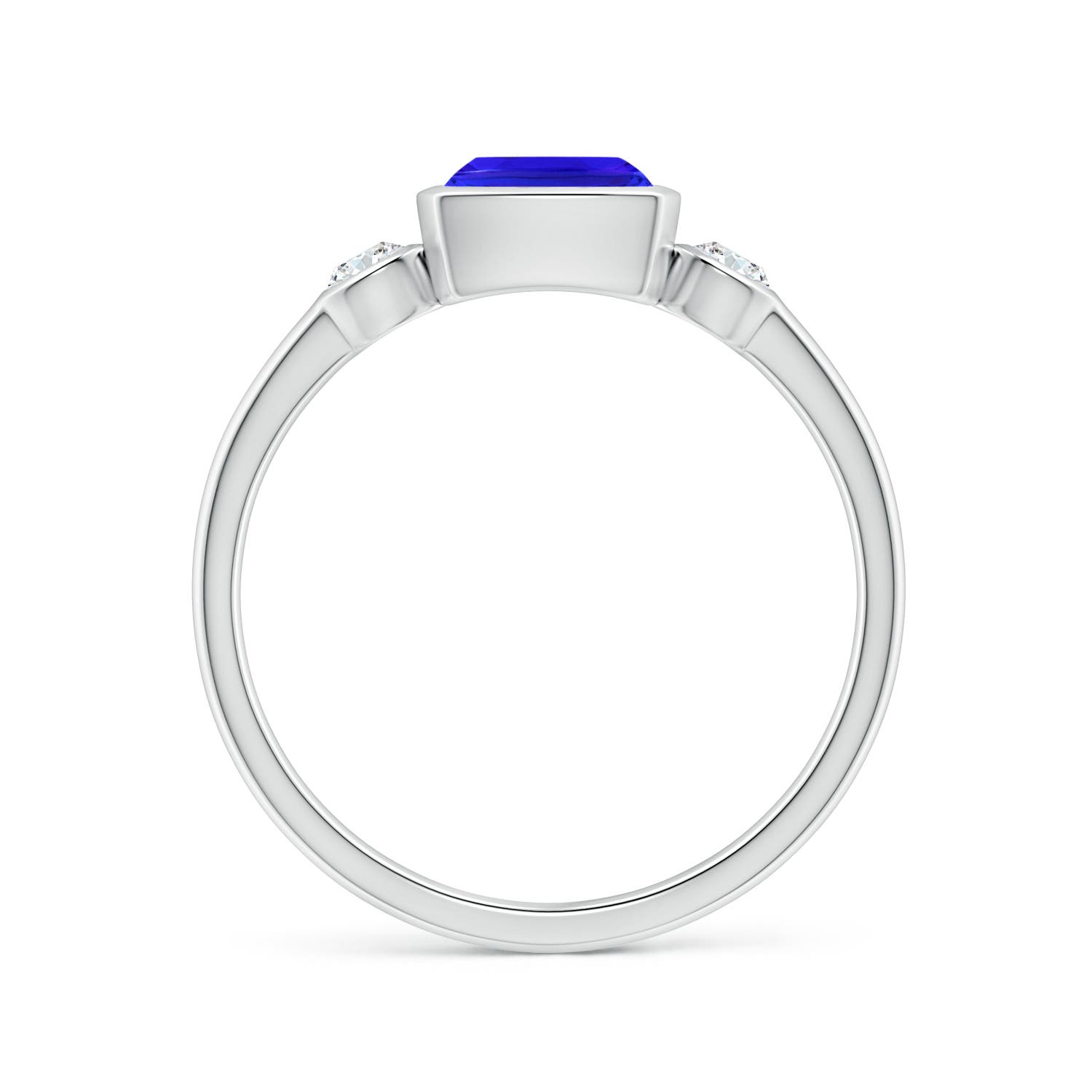 AAA - Tanzanite / 1 CT / 14 KT White Gold