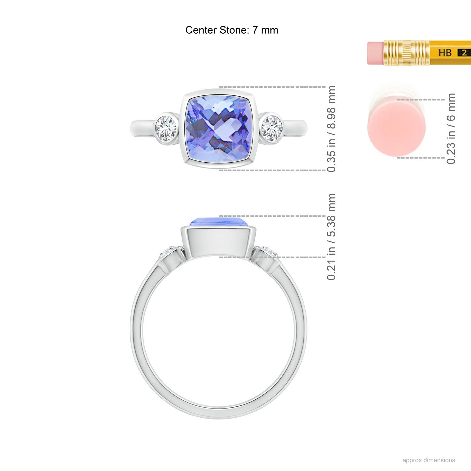 A - Tanzanite / 1.66 CT / 14 KT White Gold