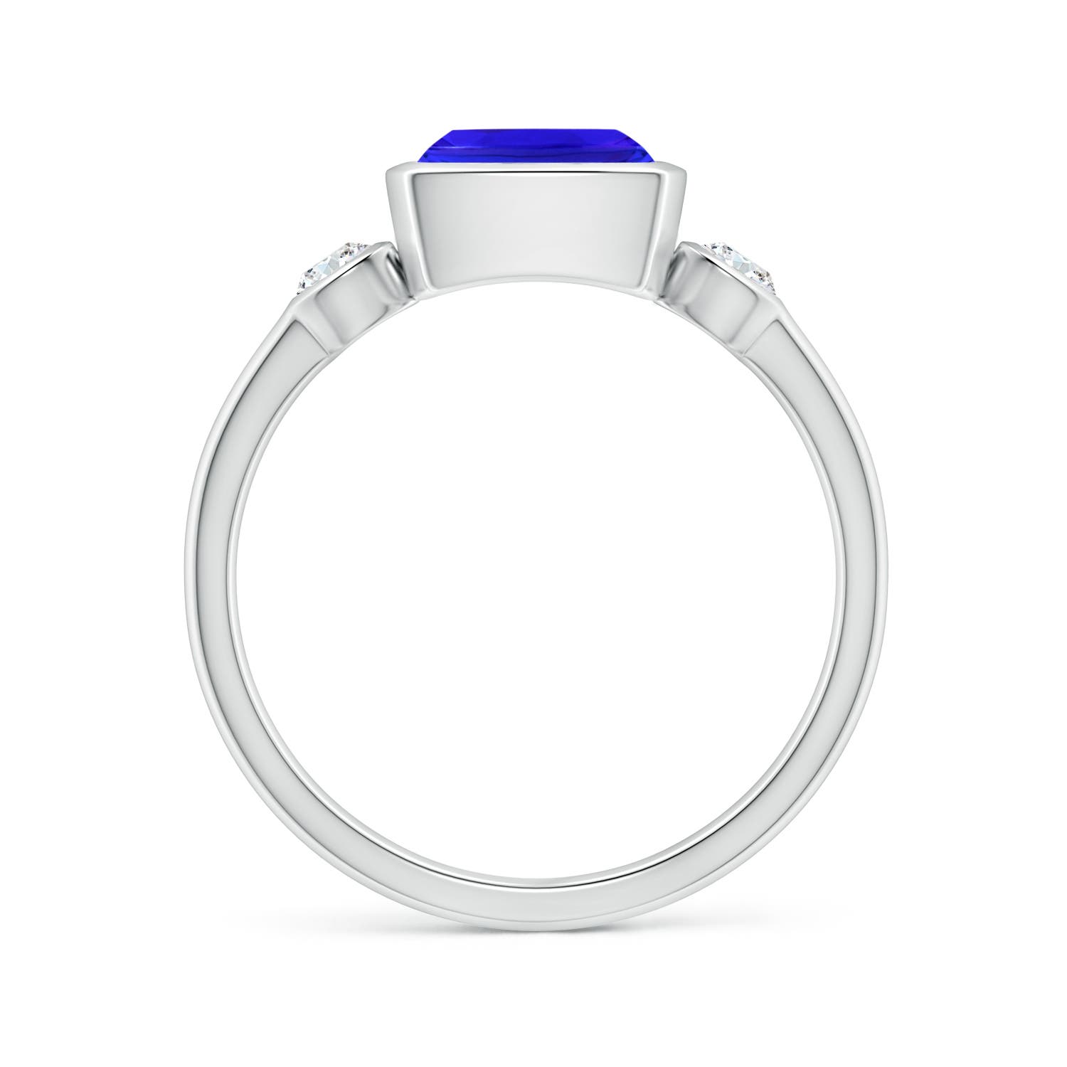 AAA - Tanzanite / 1.66 CT / 14 KT White Gold