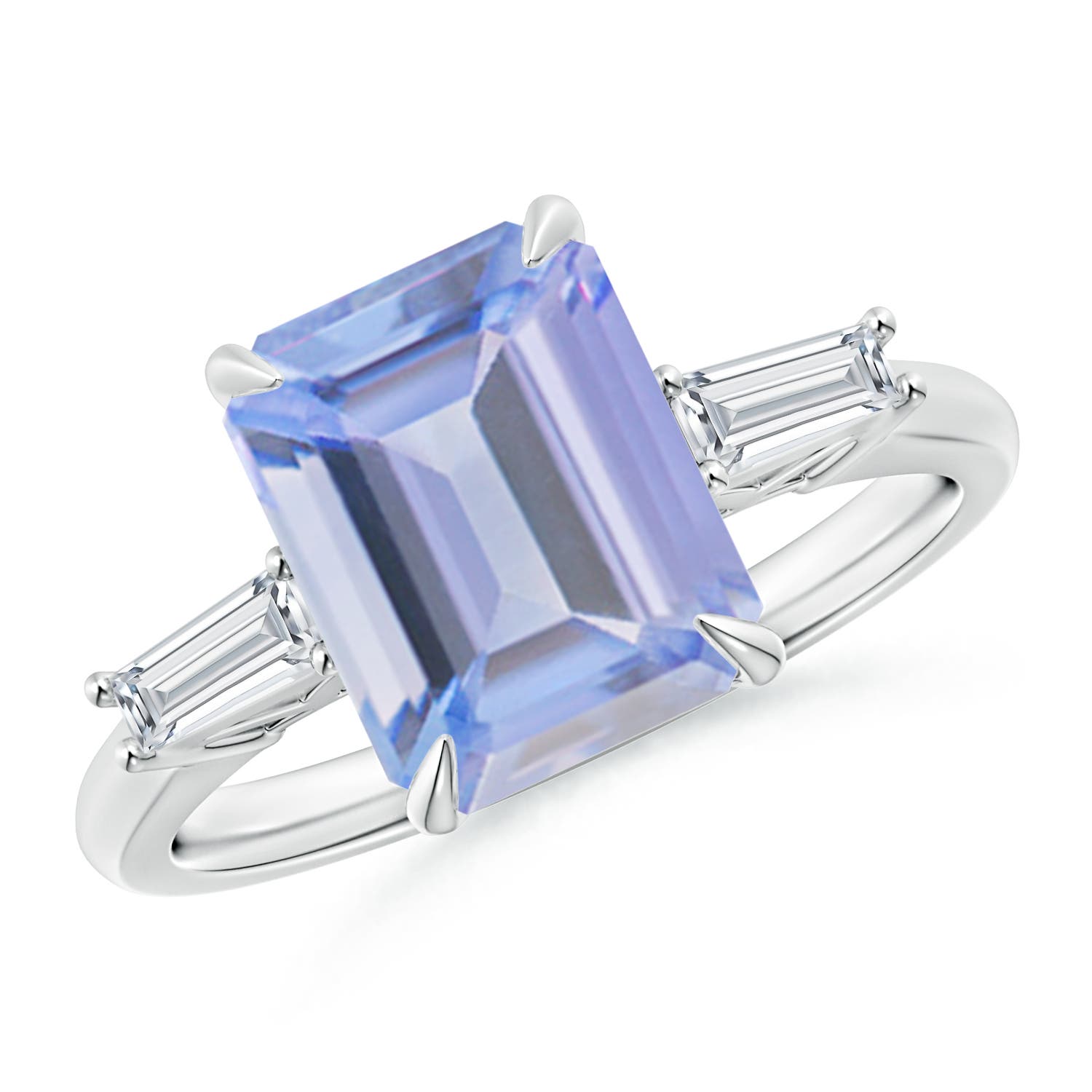 A - Tanzanite / 3.45 CT / 14 KT White Gold