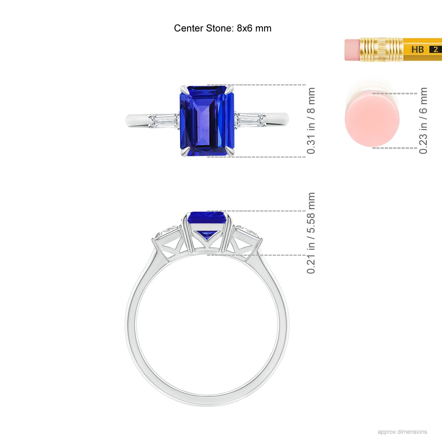 AAAA - Tanzanite / 1.78 CT / 14 KT White Gold