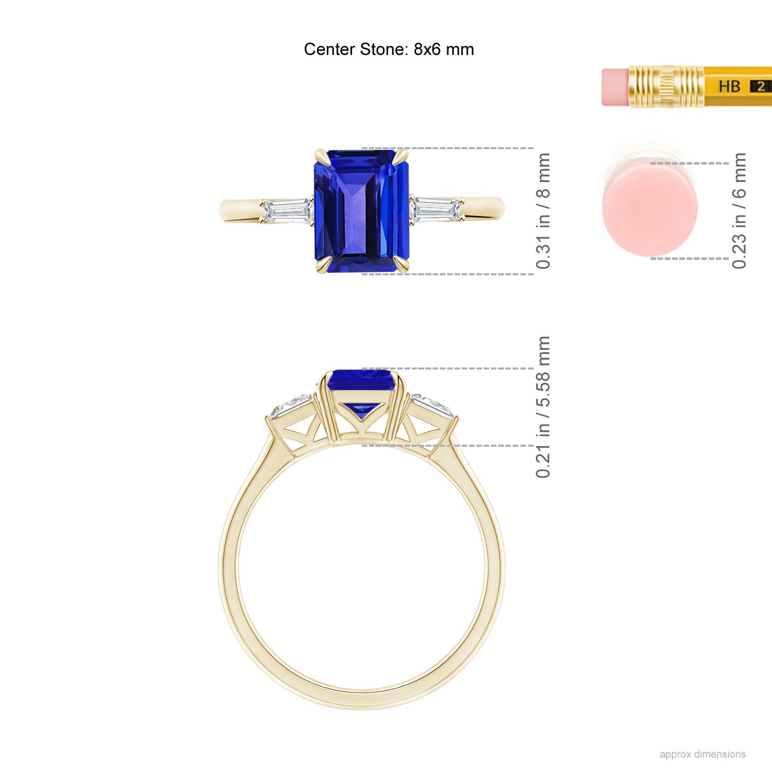 AAAA - Tanzanite / 1.78 CT / 14 KT Yellow Gold