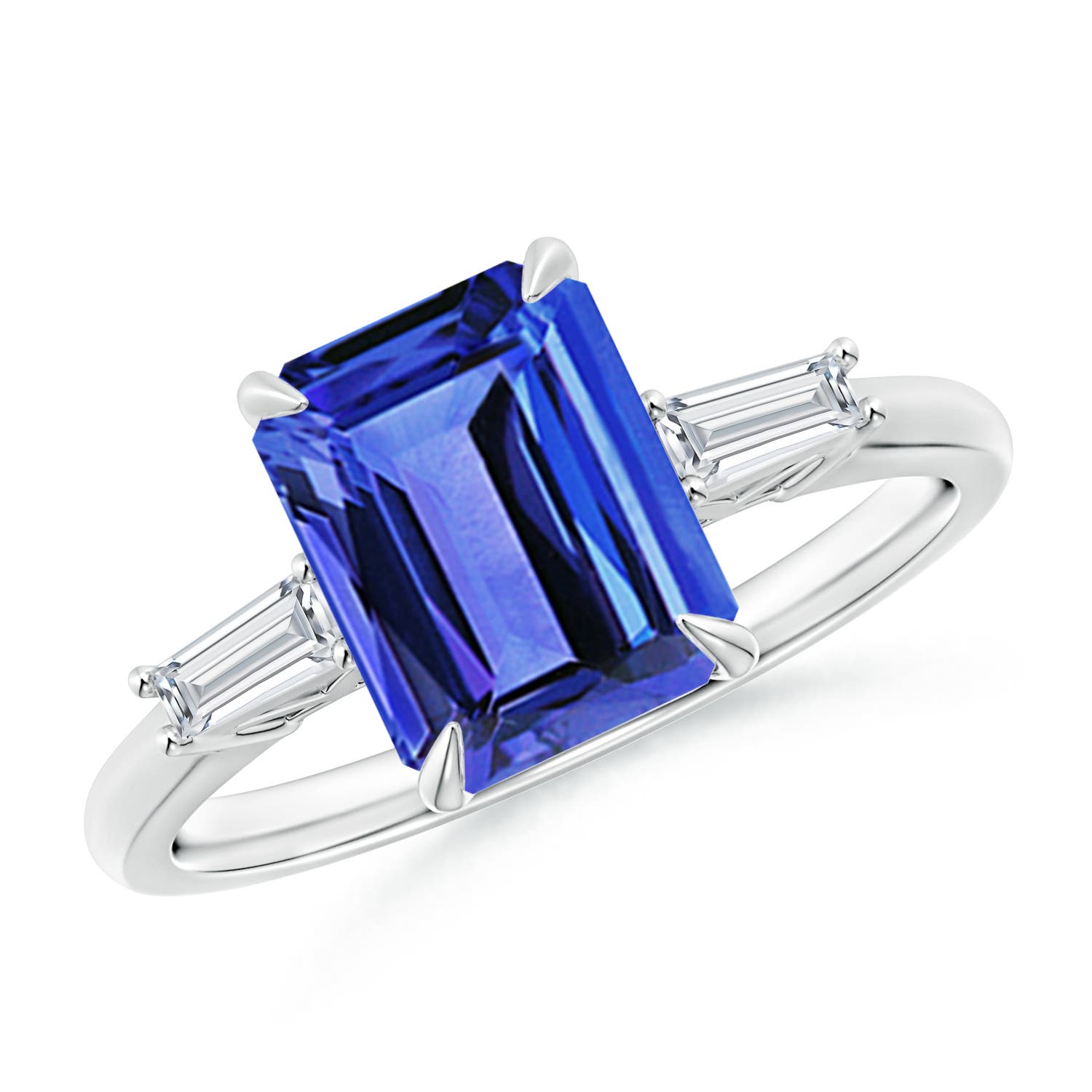 AAA - Tanzanite / 2.68 CT / 14 KT White Gold