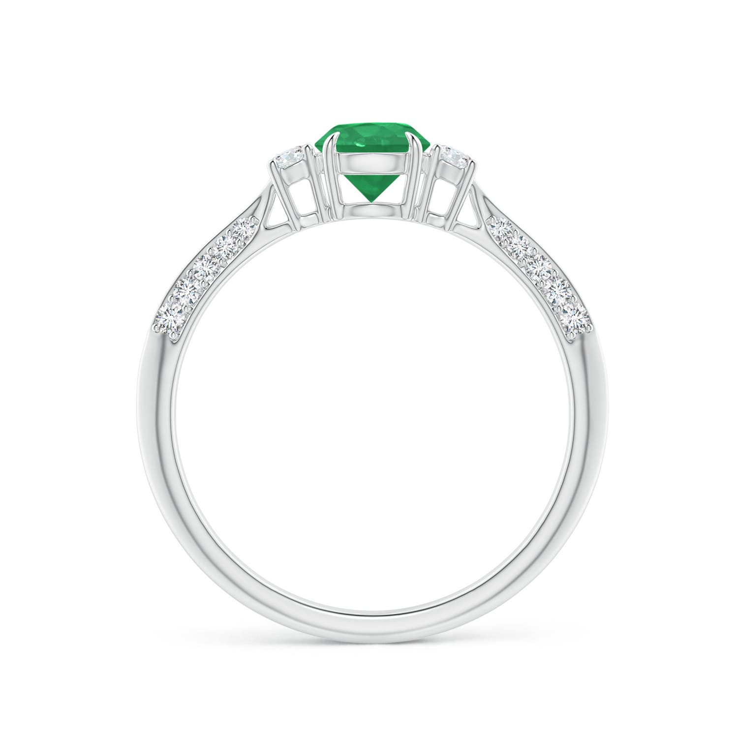 A - Emerald / 0.7 CT / 14 KT White Gold