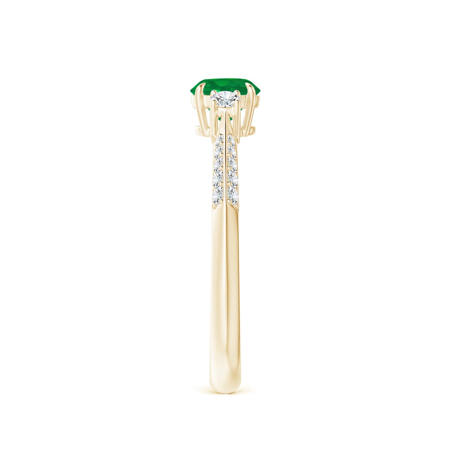 AA - Emerald / 0.7 CT / 14 KT Yellow Gold