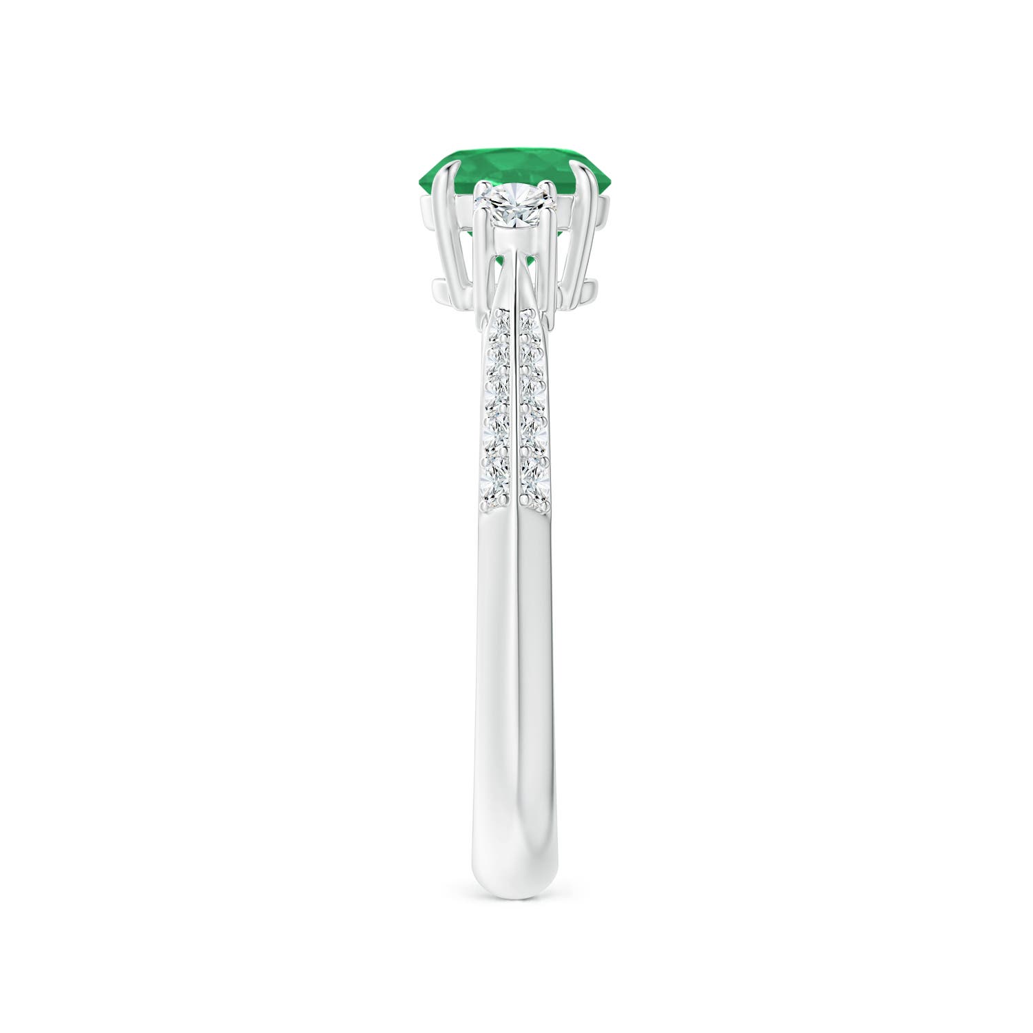 A - Emerald / 1.1 CT / 14 KT White Gold