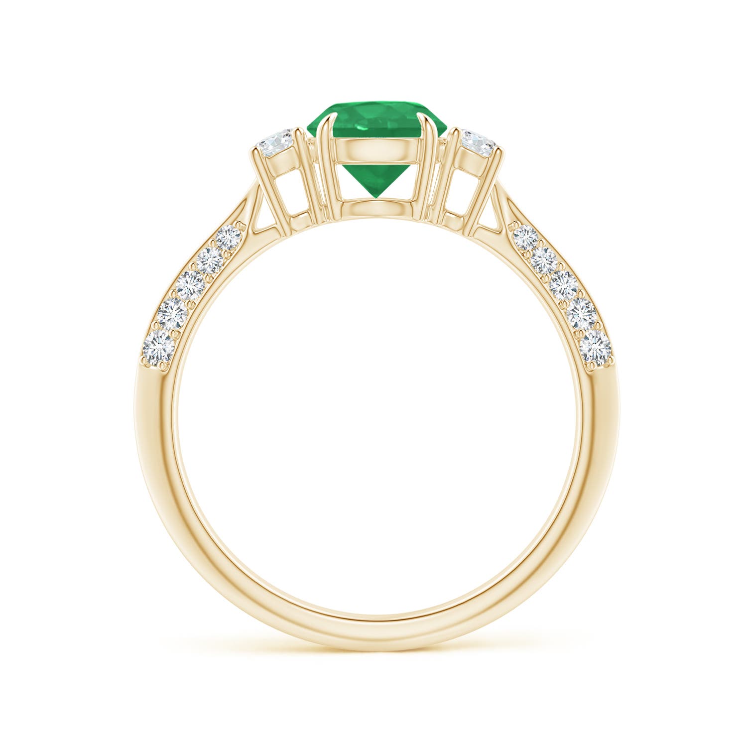 A - Emerald / 1.1 CT / 14 KT Yellow Gold