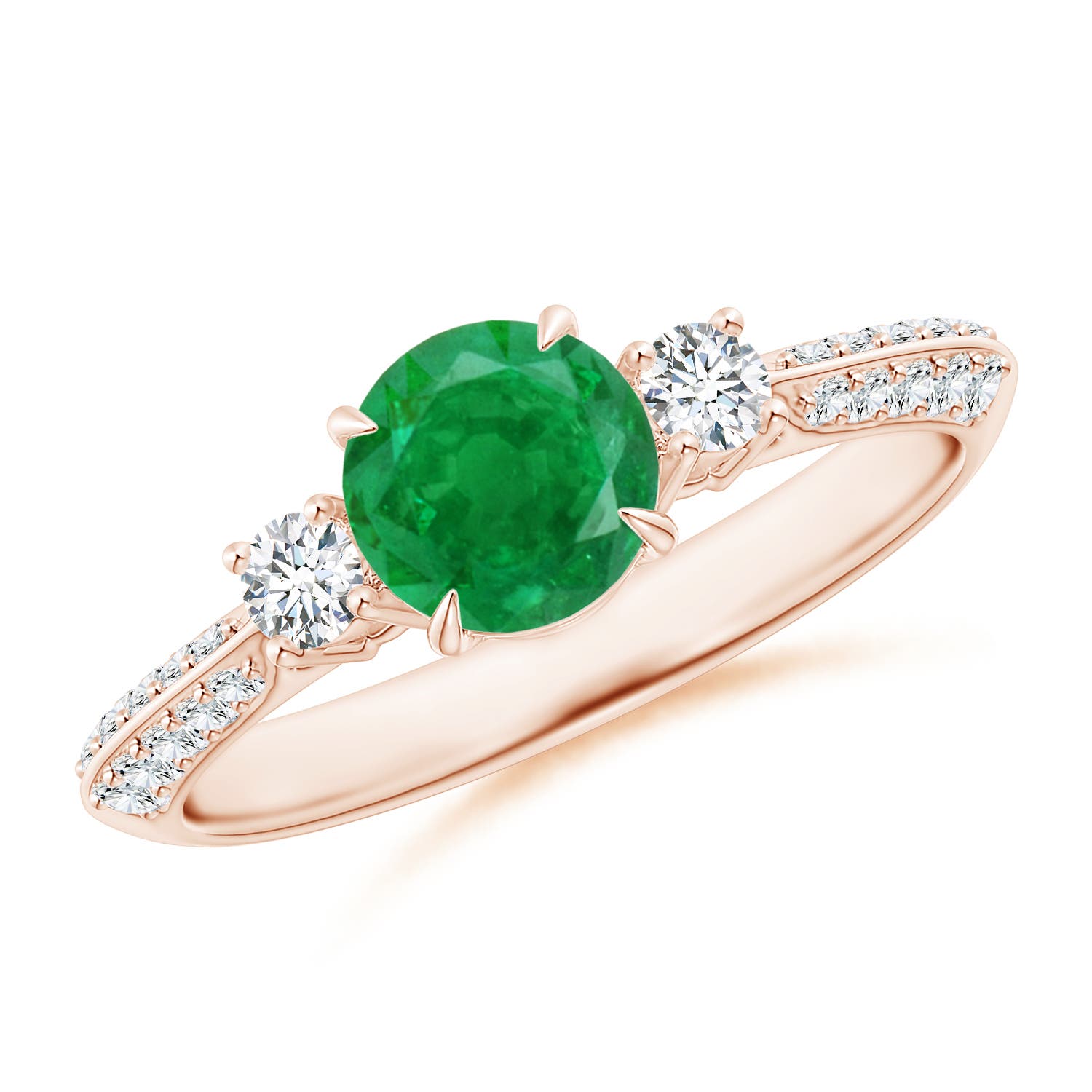 AA - Emerald / 1.1 CT / 14 KT Rose Gold