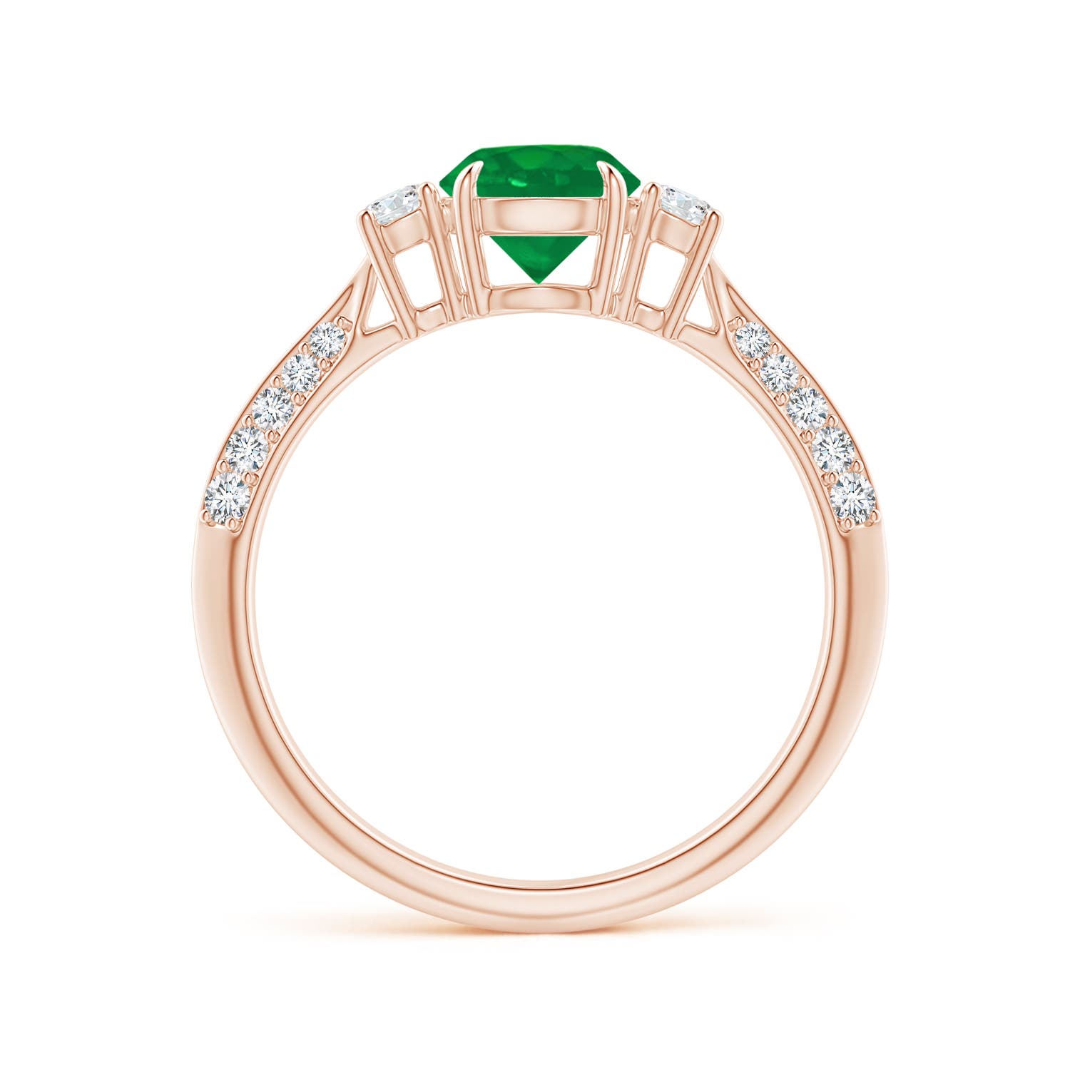 AA - Emerald / 1.1 CT / 14 KT Rose Gold