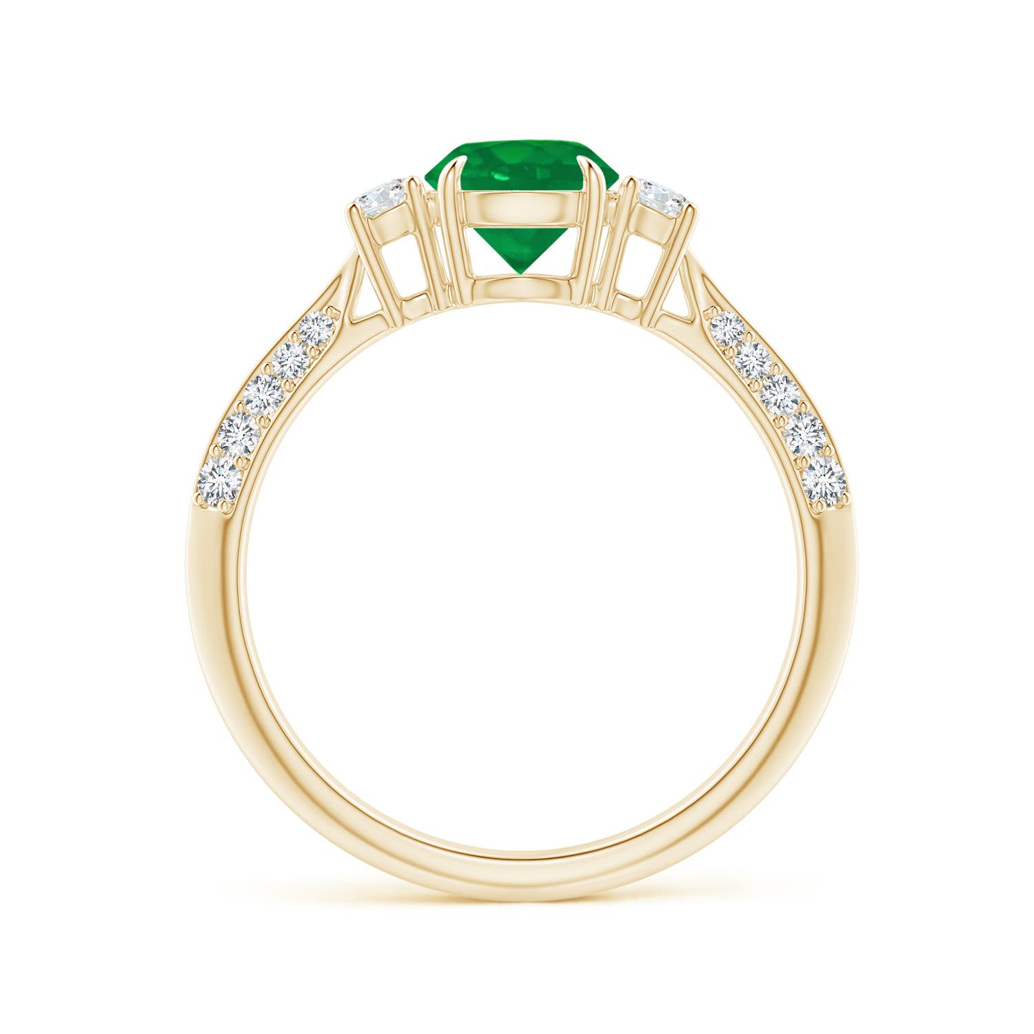 AA - Emerald / 1.1 CT / 14 KT Yellow Gold