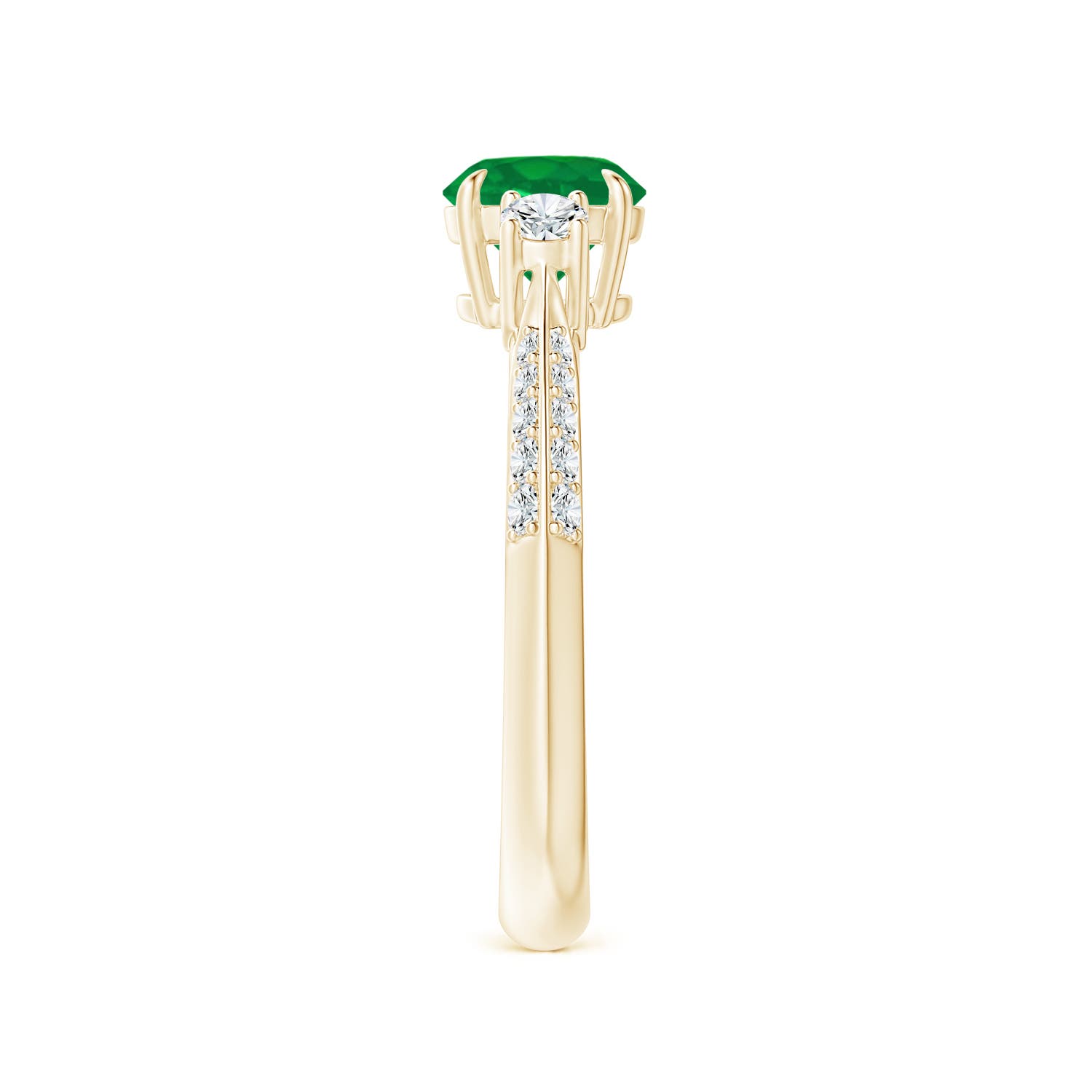 AA - Emerald / 1.1 CT / 14 KT Yellow Gold