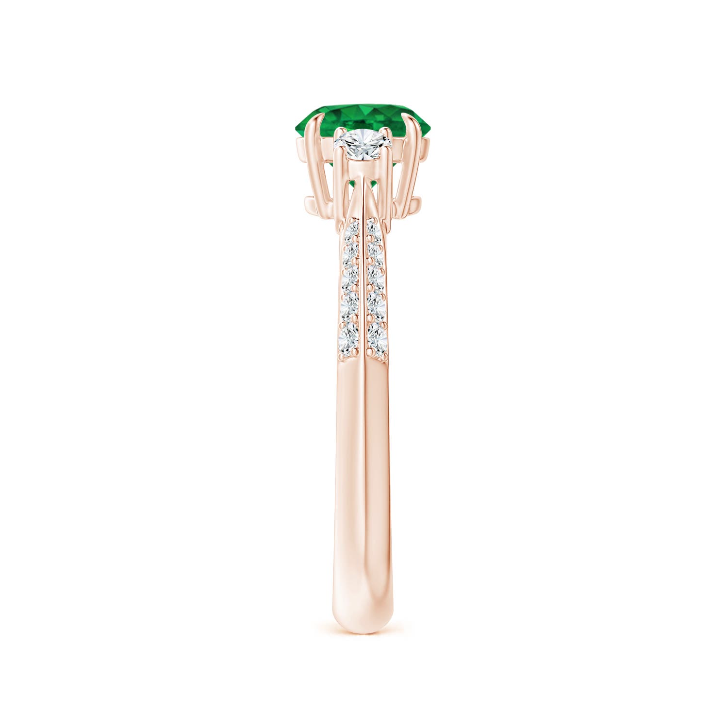 AAA - Emerald / 1.1 CT / 14 KT Rose Gold