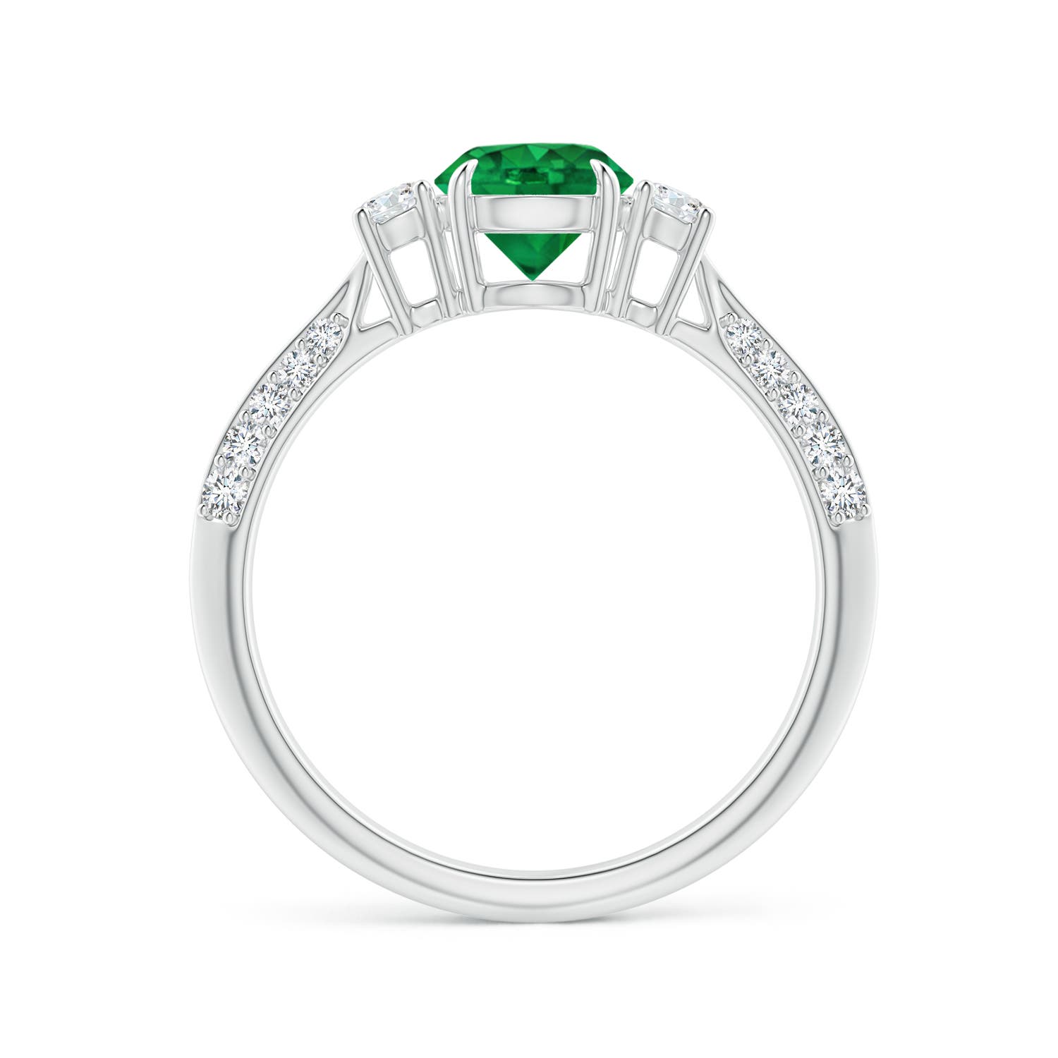 AAAA - Emerald / 1.1 CT / 14 KT White Gold