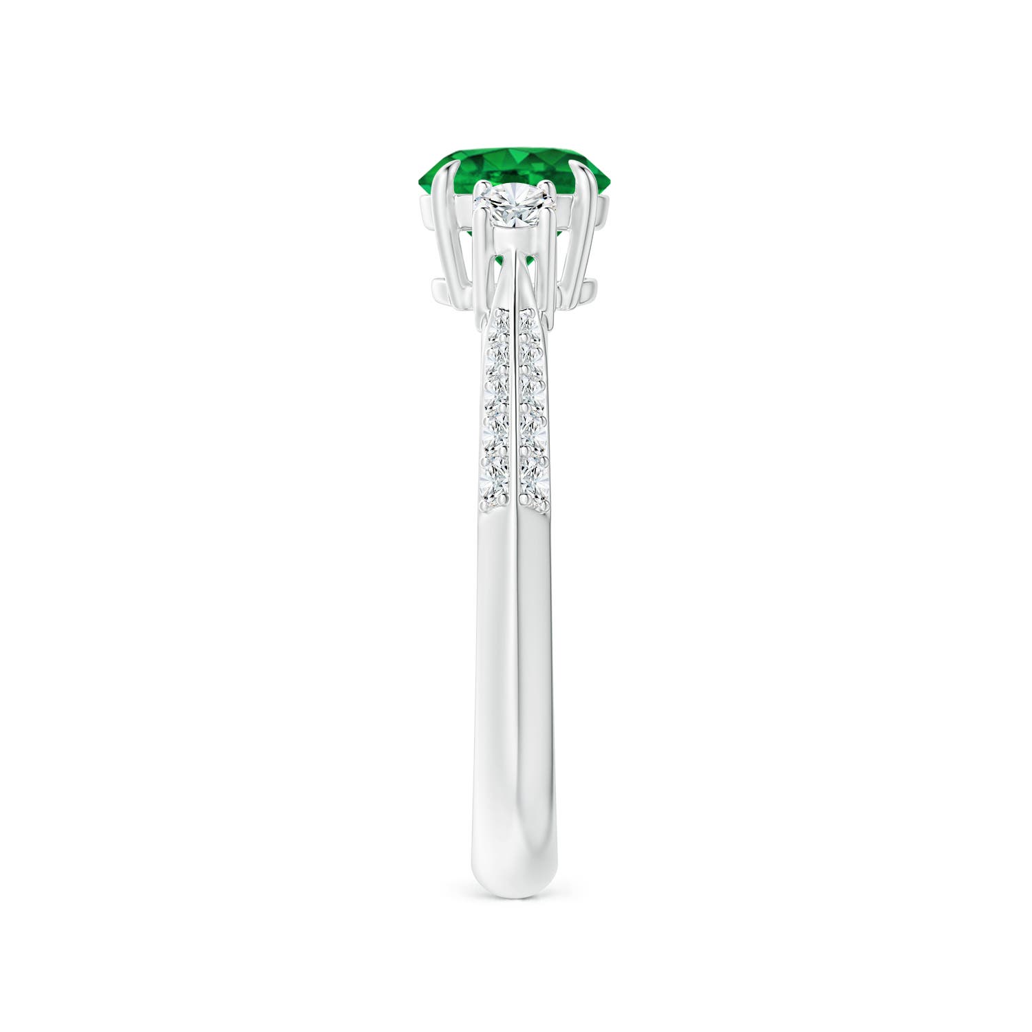 AAAA - Emerald / 1.1 CT / 14 KT White Gold