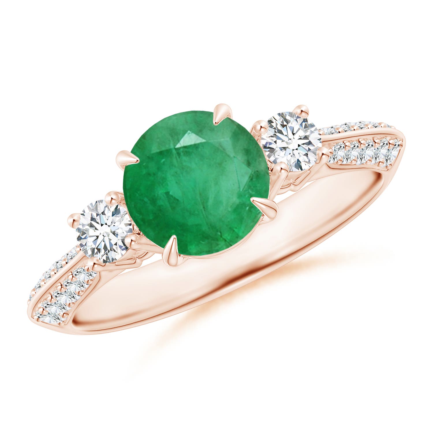 A - Emerald / 1.61 CT / 14 KT Rose Gold