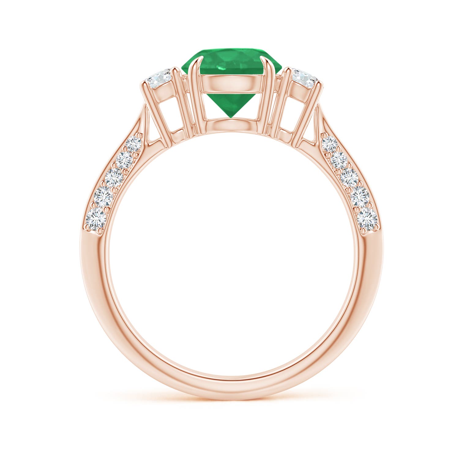 A - Emerald / 1.61 CT / 14 KT Rose Gold