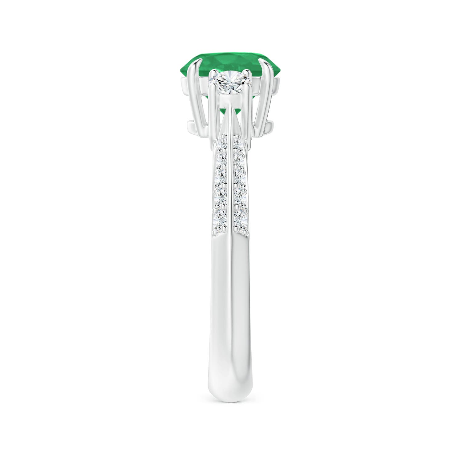 A - Emerald / 1.61 CT / 14 KT White Gold