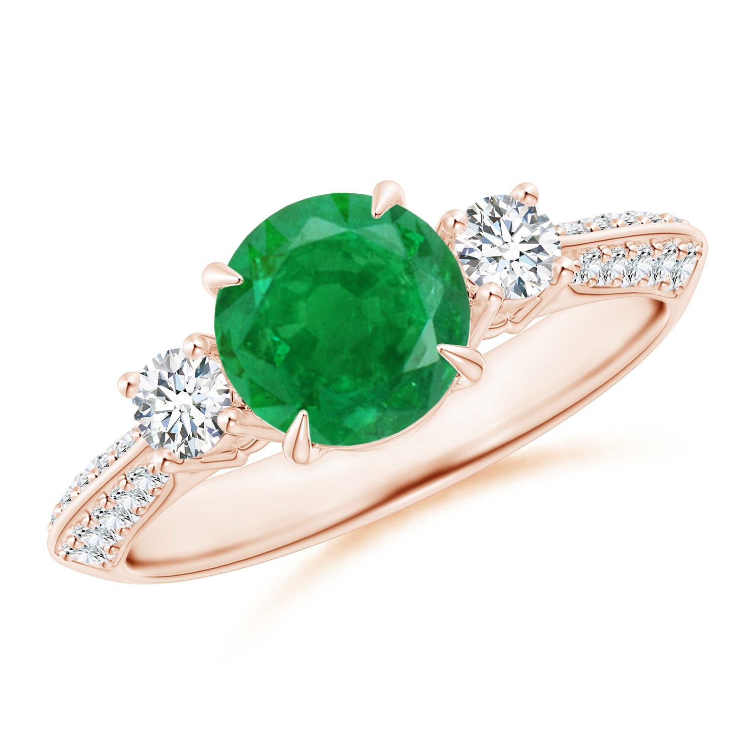 AA - Emerald / 1.61 CT / 14 KT Rose Gold