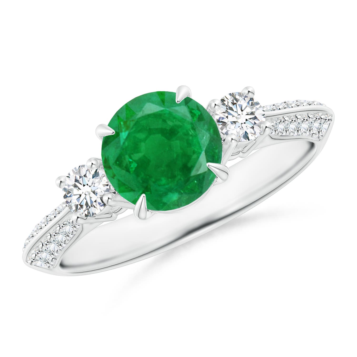 AA - Emerald / 1.61 CT / 14 KT White Gold