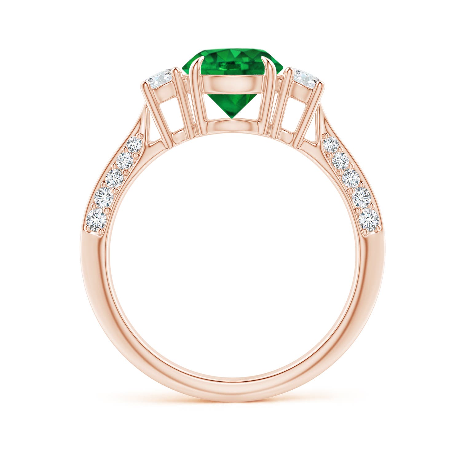 AAA - Emerald / 1.61 CT / 14 KT Rose Gold