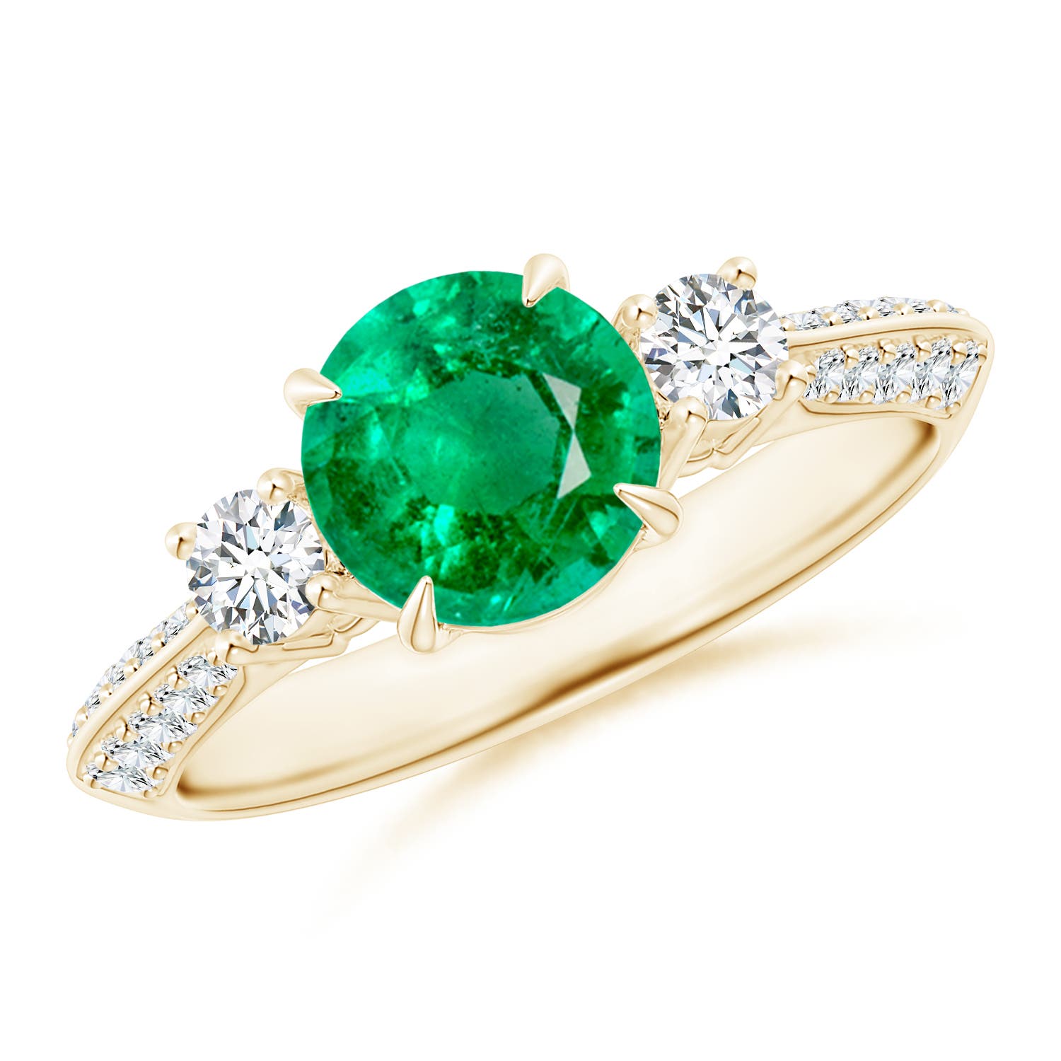 AAA - Emerald / 1.61 CT / 14 KT Yellow Gold