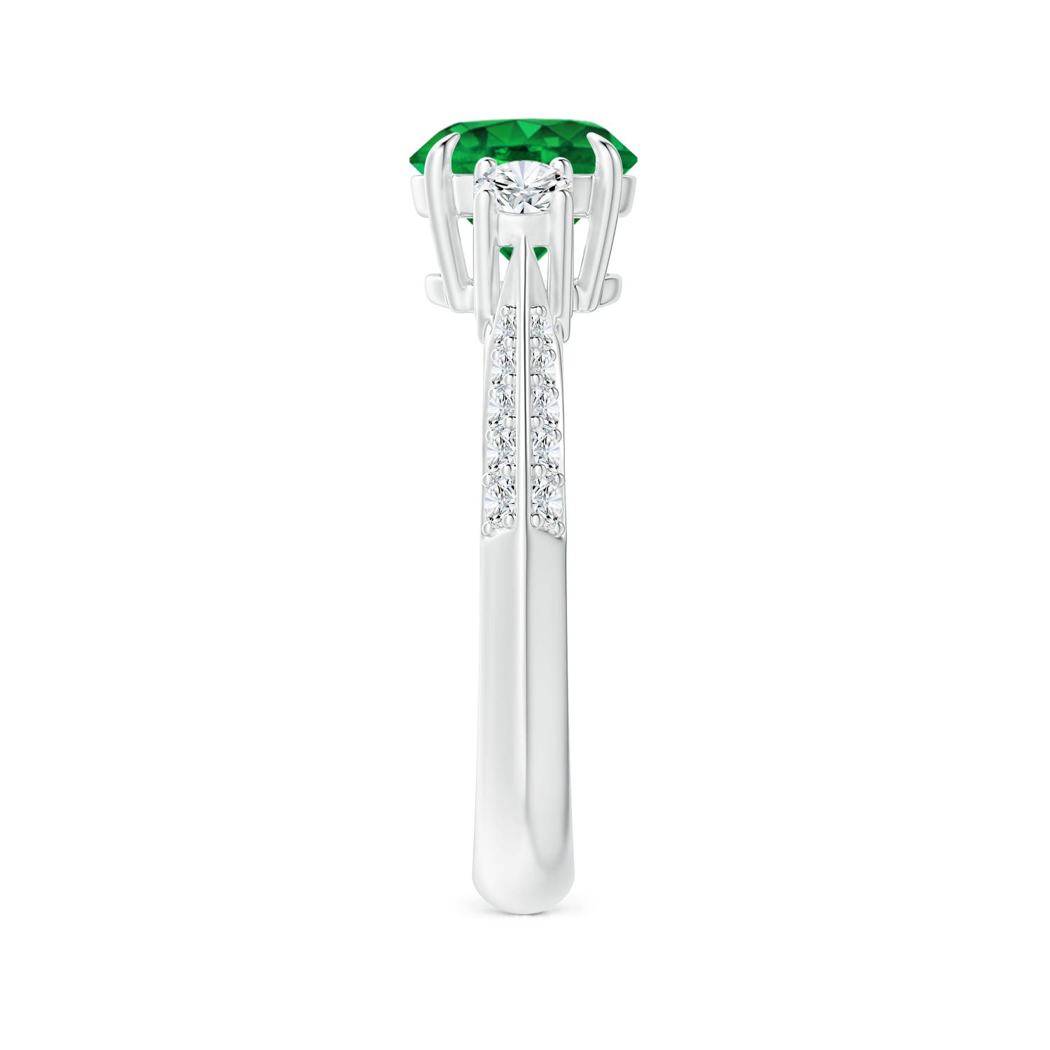 AAAA - Emerald / 1.61 CT / 14 KT White Gold