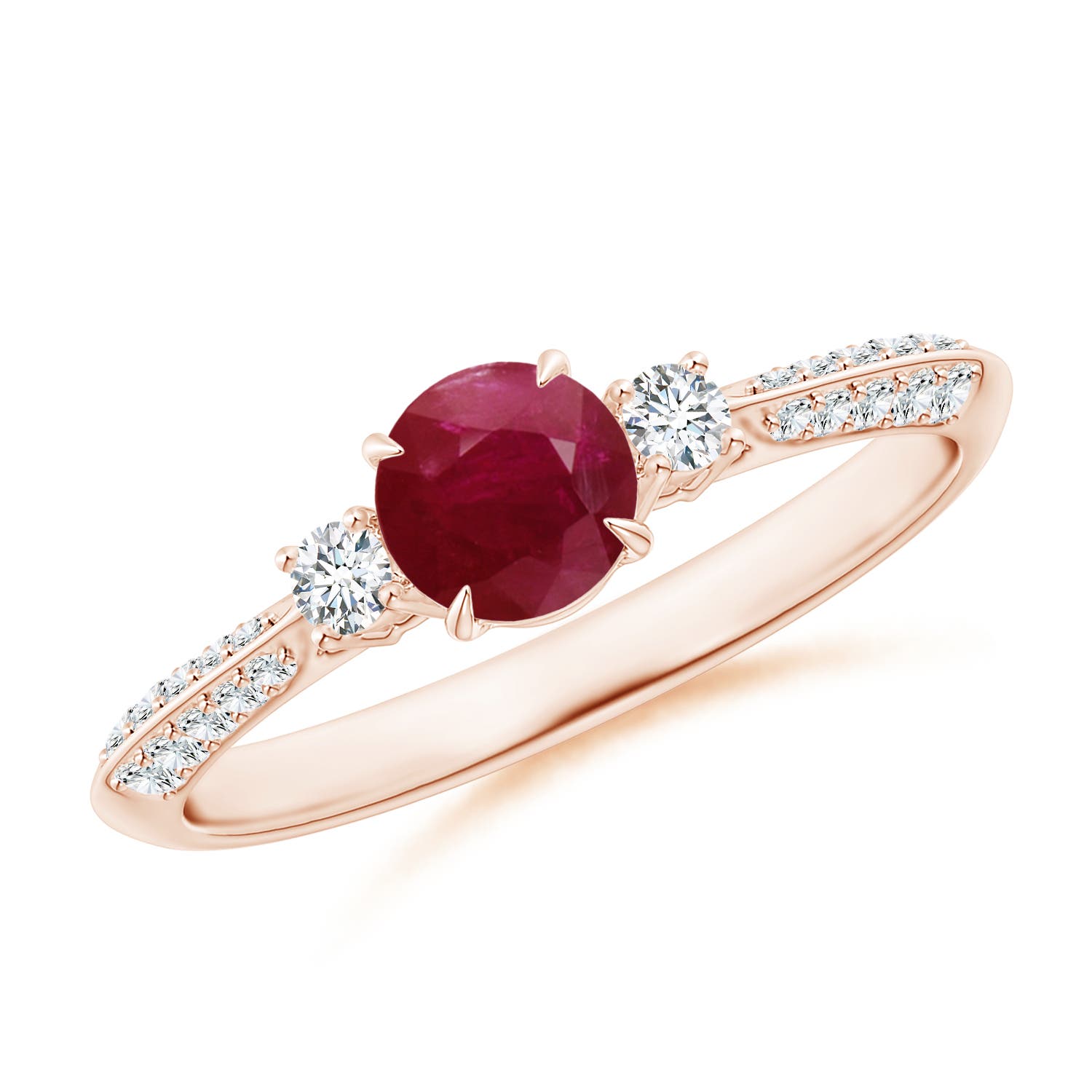 A - Ruby / 0.85 CT / 14 KT Rose Gold