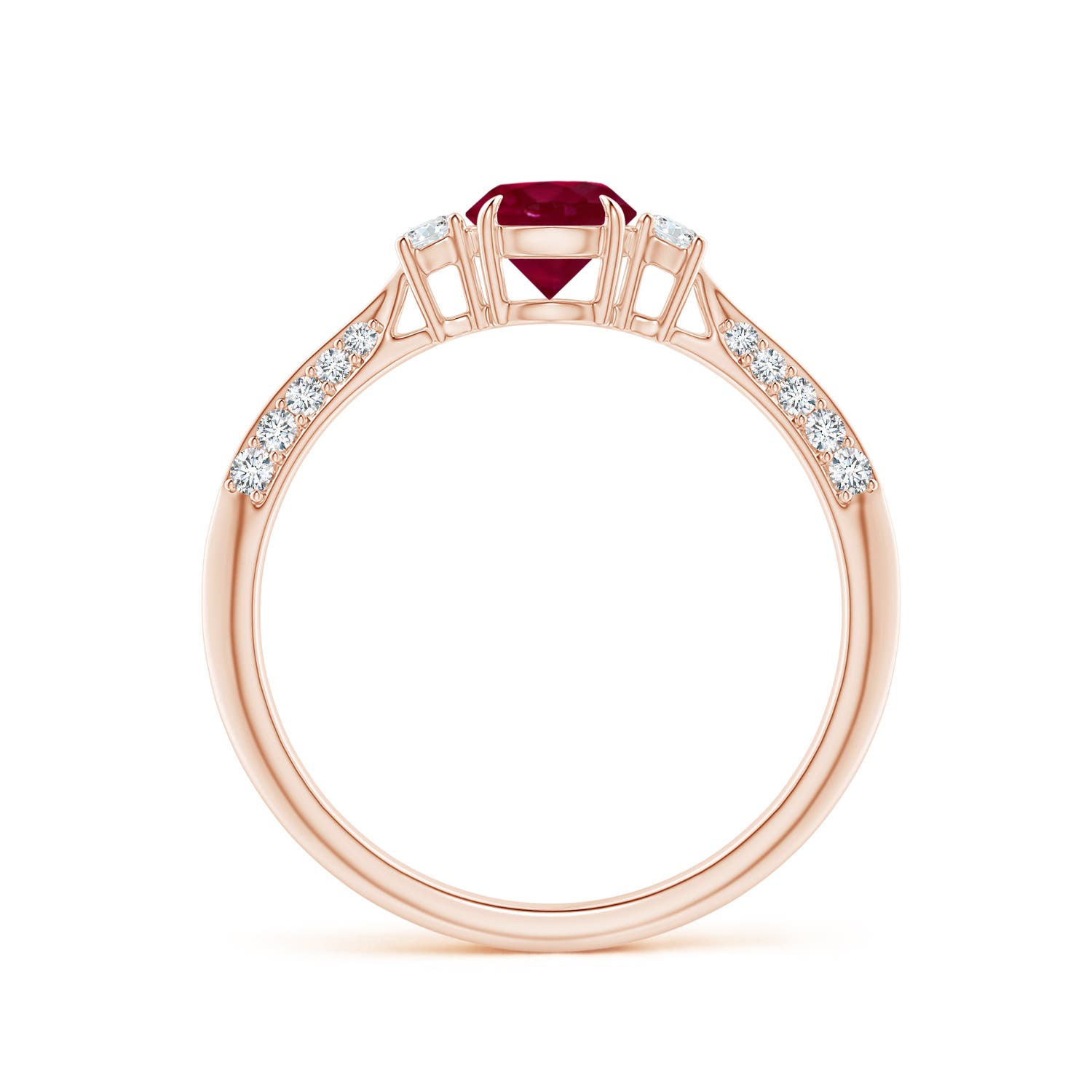 A - Ruby / 0.85 CT / 14 KT Rose Gold