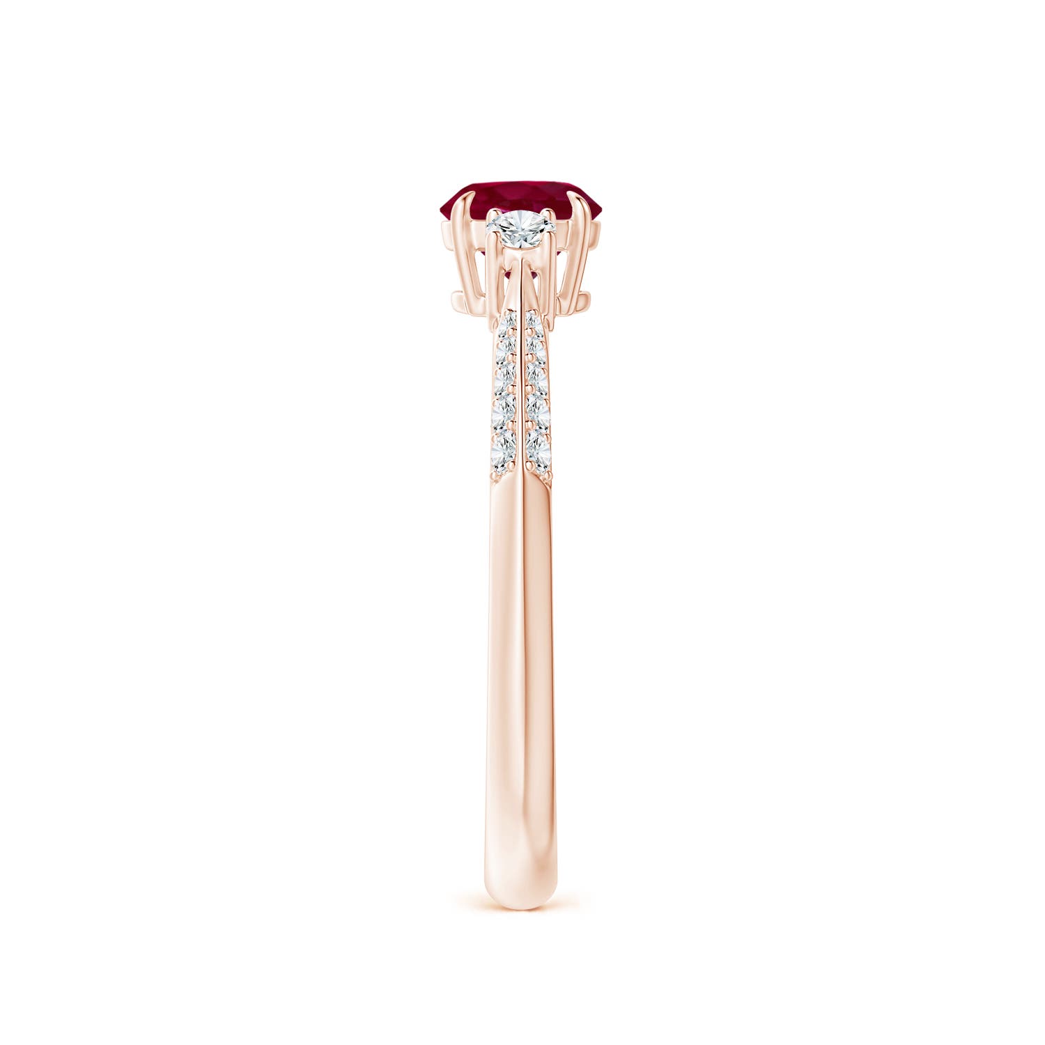 A - Ruby / 0.85 CT / 14 KT Rose Gold