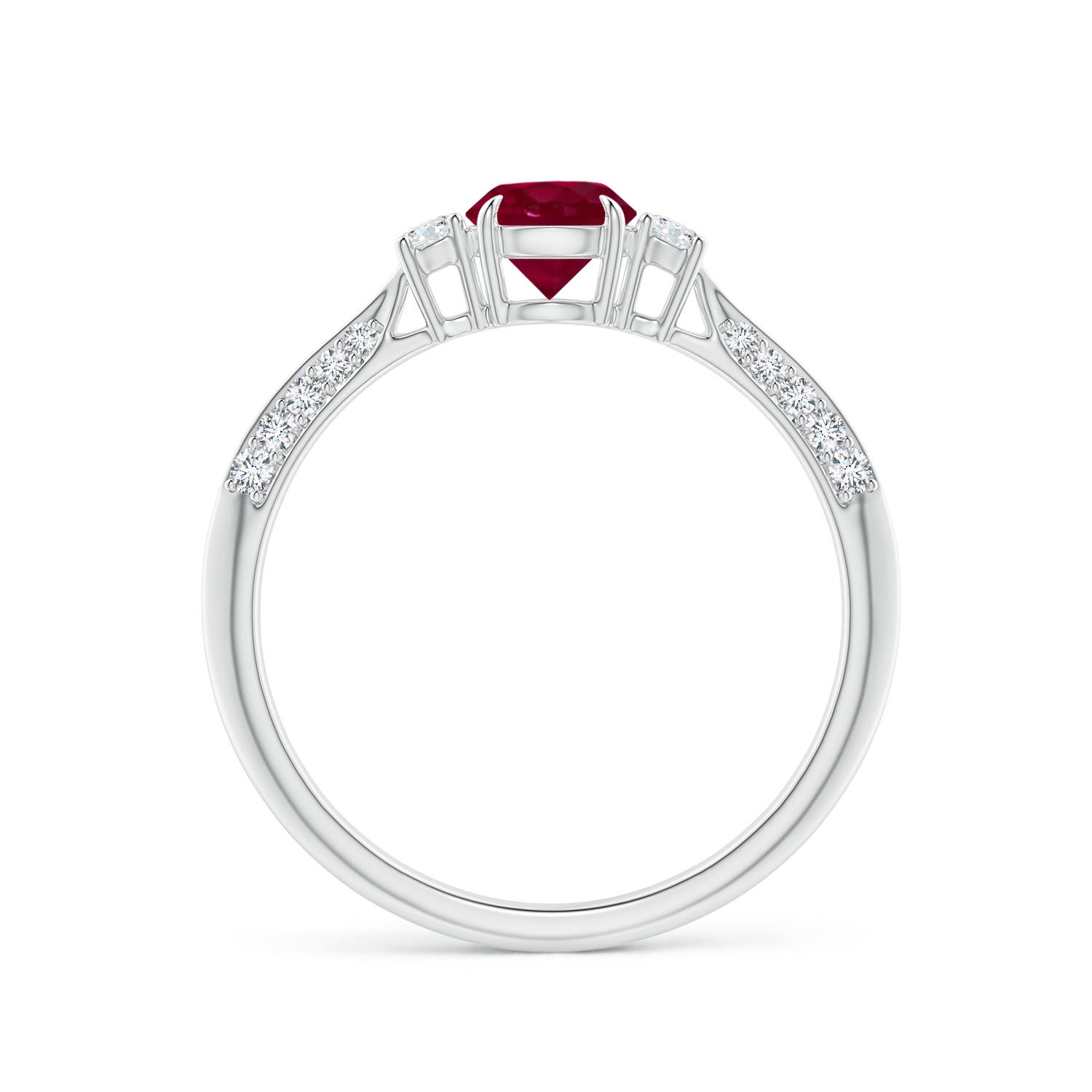 A - Ruby / 0.85 CT / 14 KT White Gold