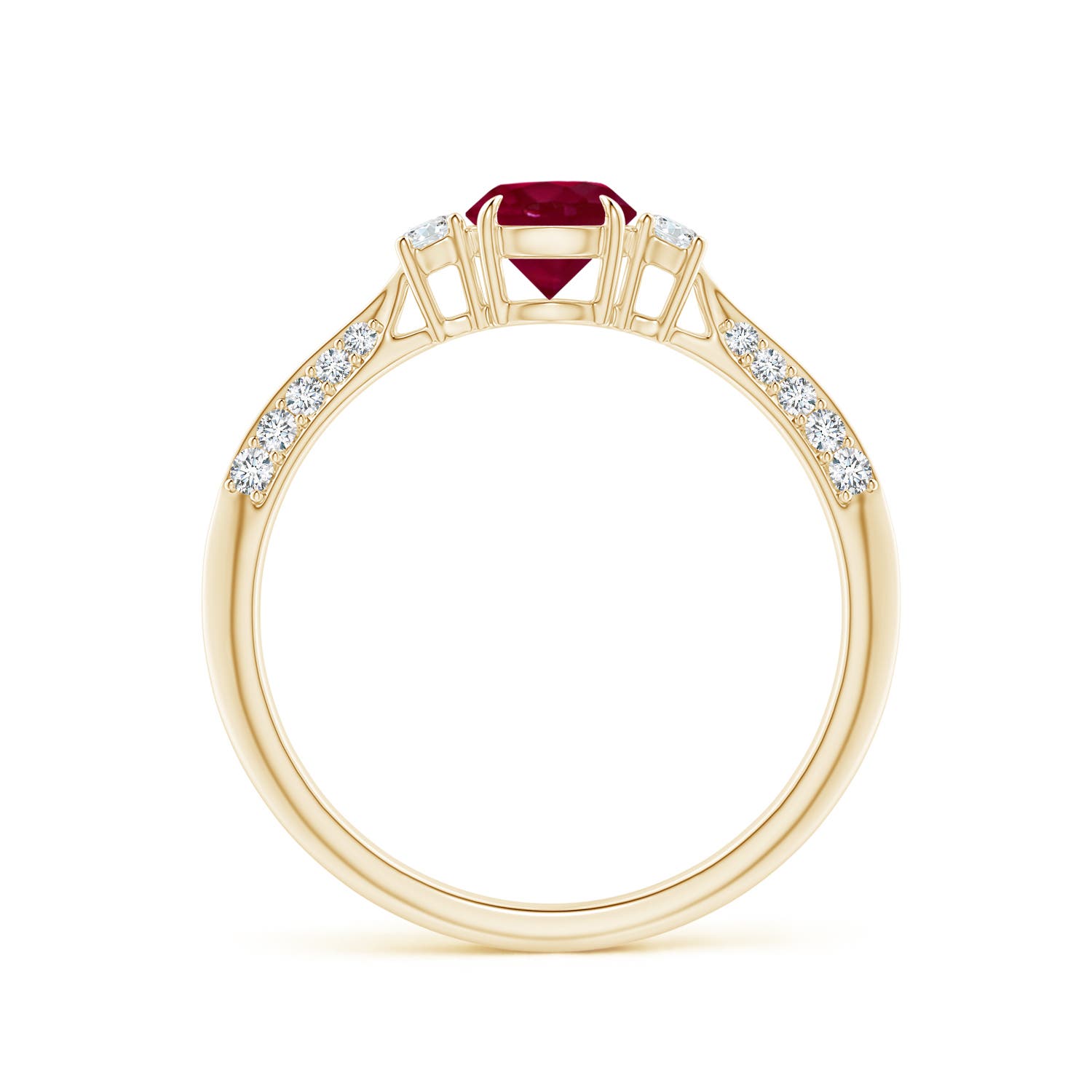 A - Ruby / 0.85 CT / 14 KT Yellow Gold