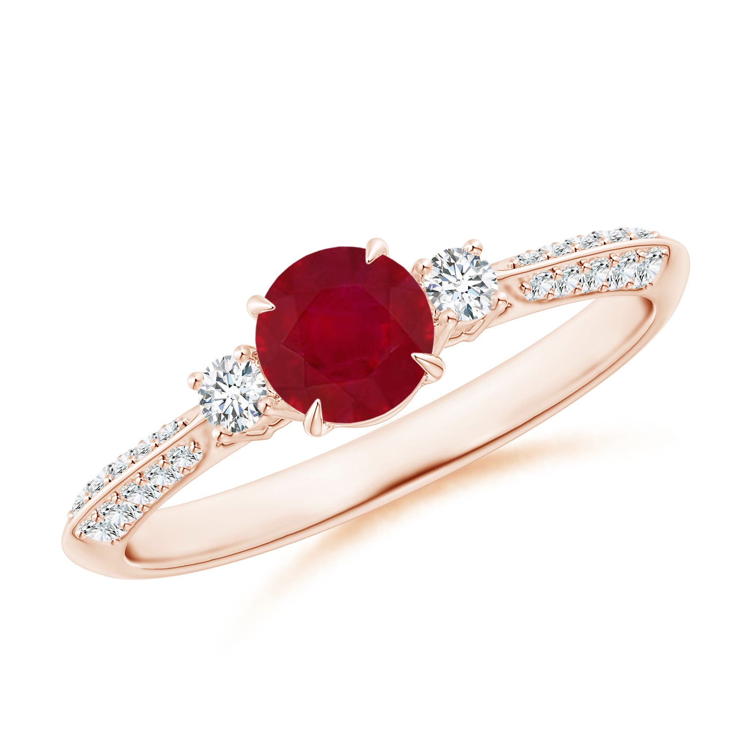 AA - Ruby / 0.85 CT / 14 KT Rose Gold